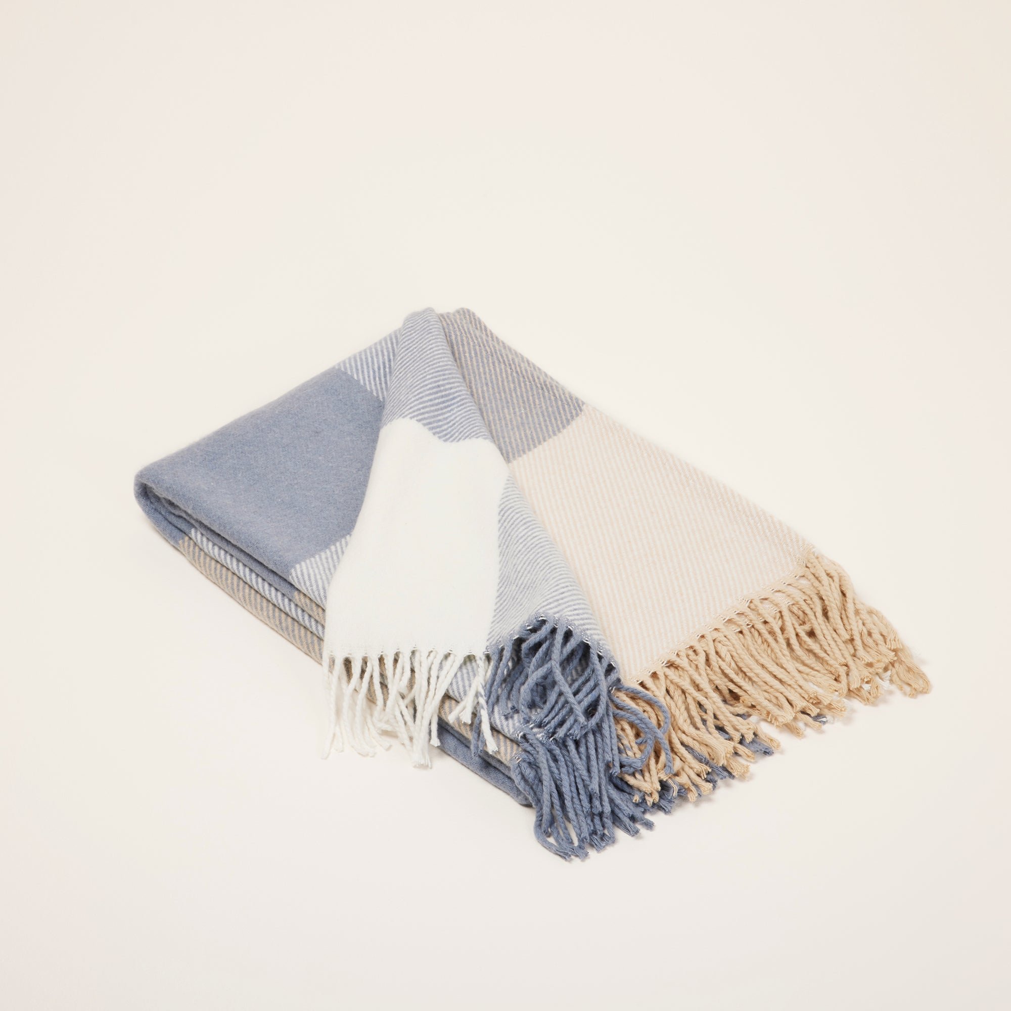 LIVIA - Cotton throw MADURA Blue