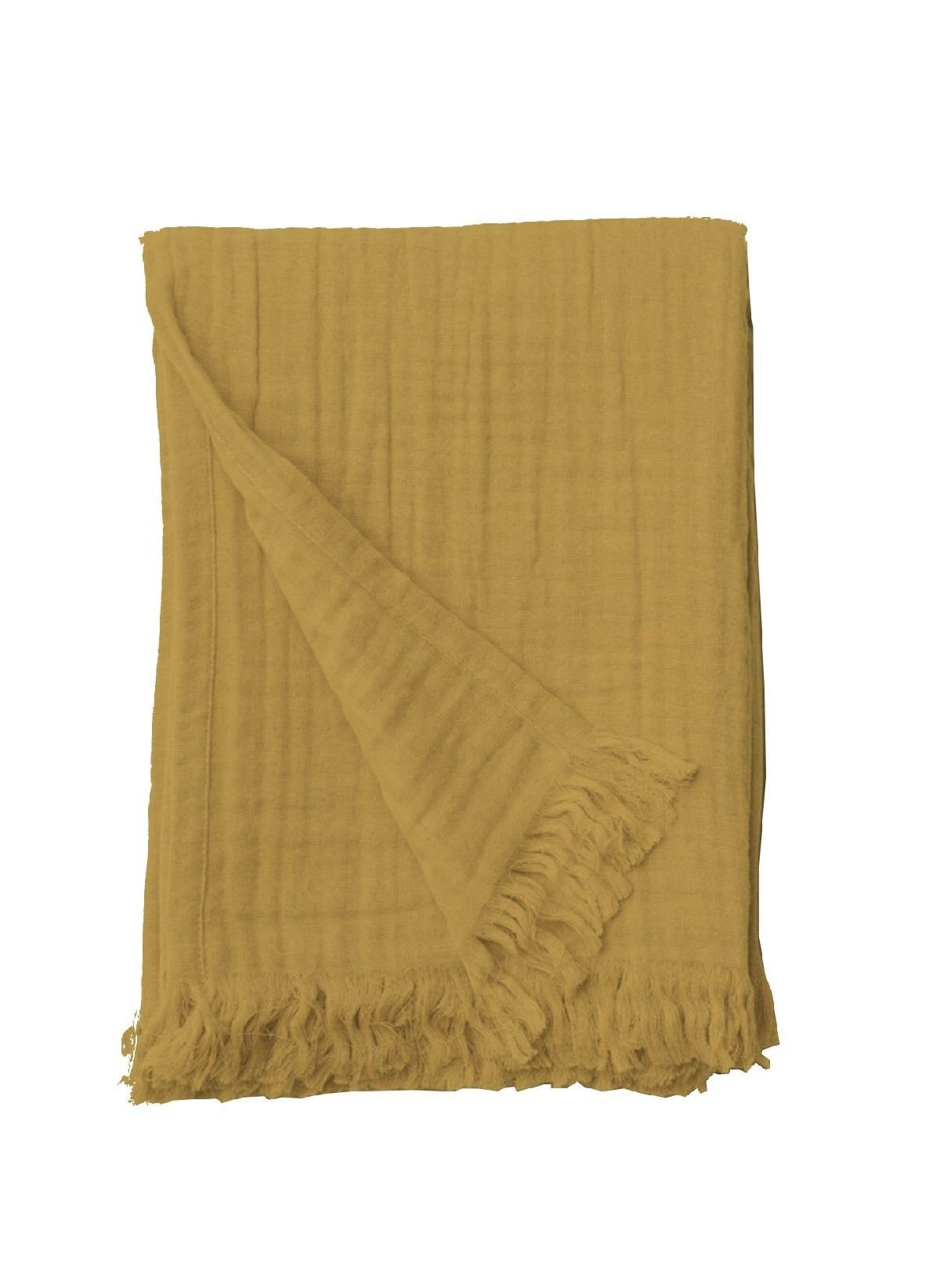 Solid color cotton gauze scarf TODAY LINGE DE MAISON Yellow