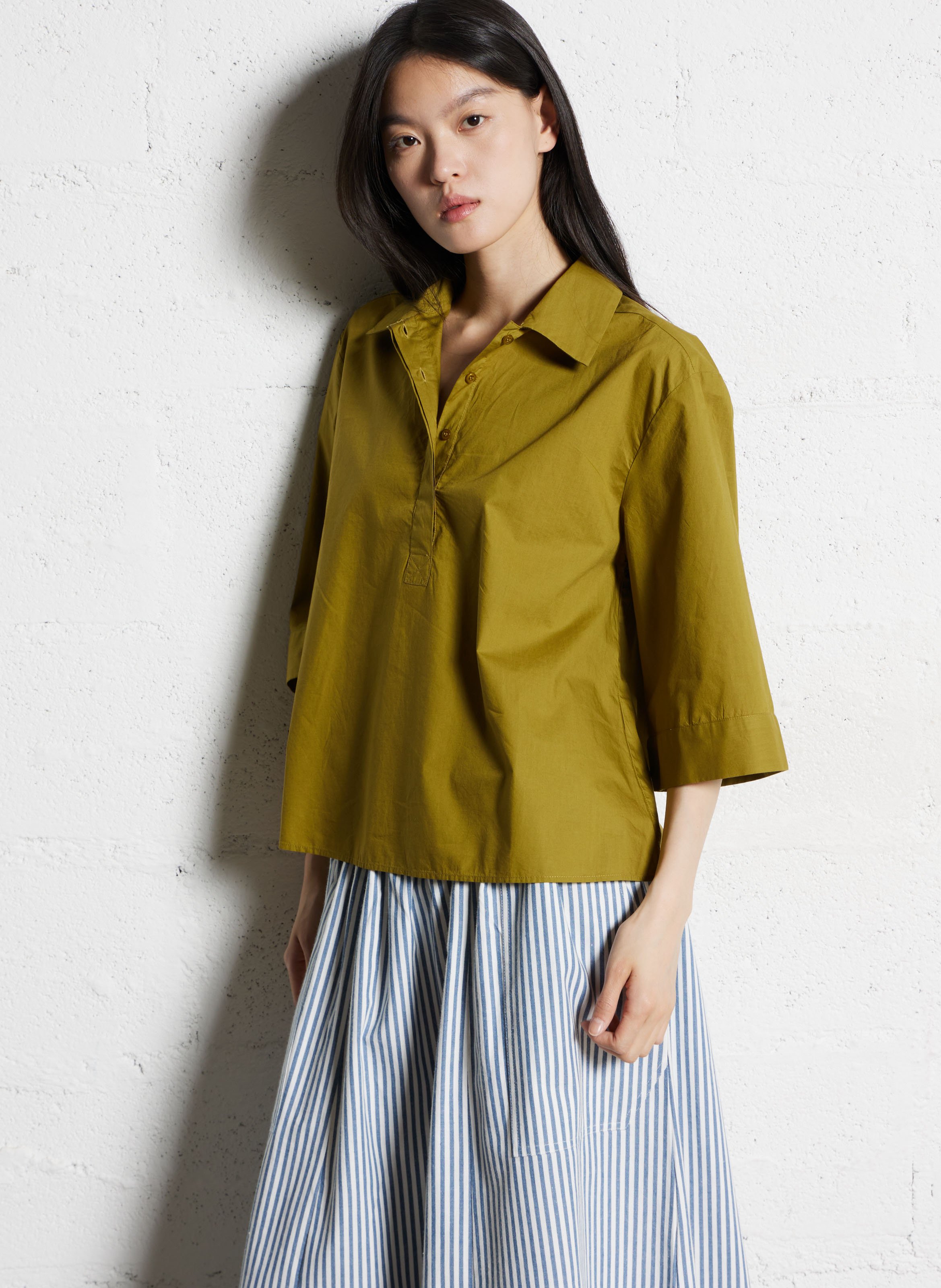 A-lijn blouse met korte mouwen BELLEPIECE Groen