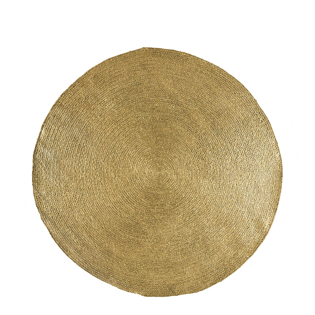 Round jute rug BLANC D'IVOIRE Golden