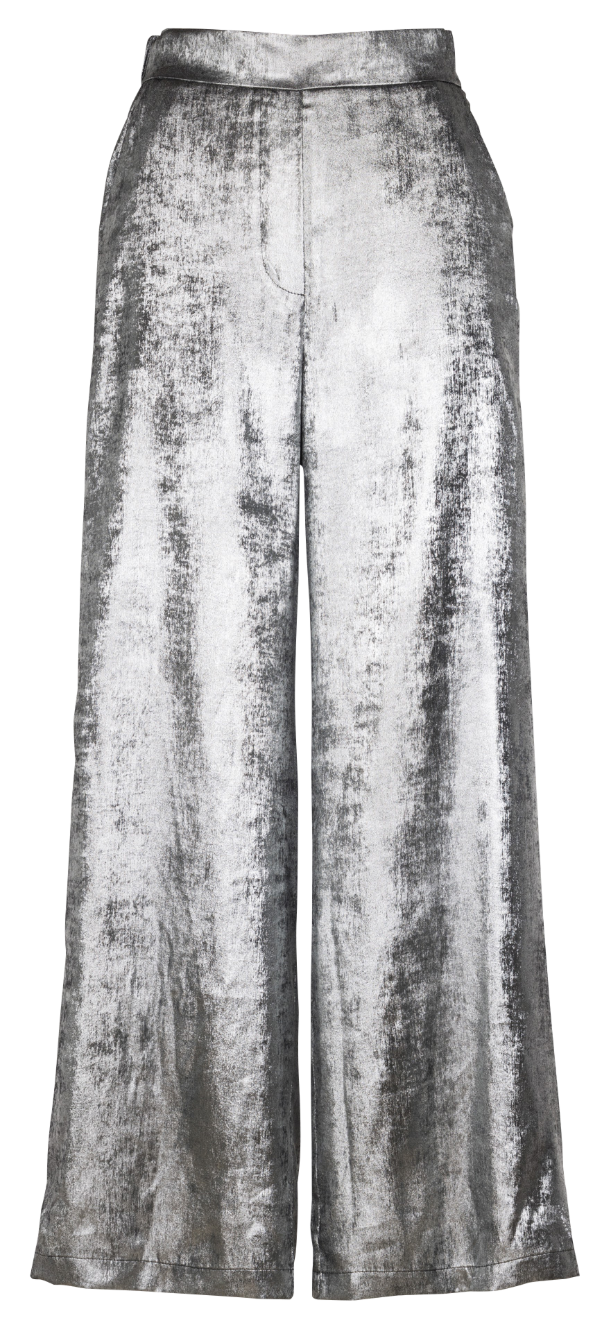 Wide leg metallic effect trousers SUNCOO Silver