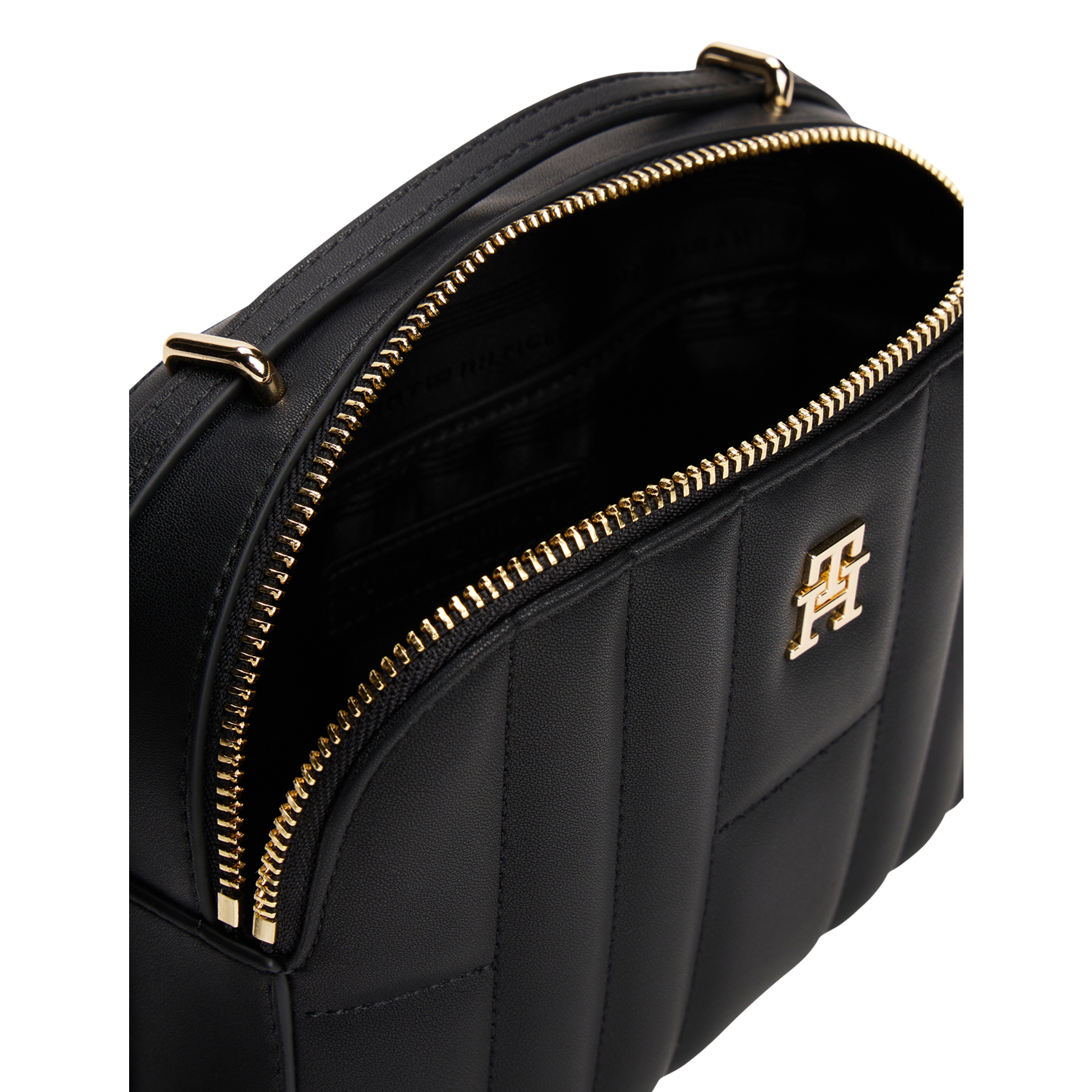 Sac bandoulière matelassé à monogramme TOMMY HILFIGER Noir