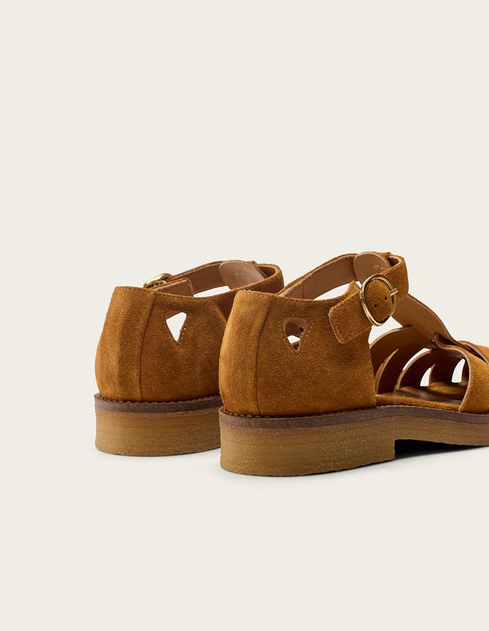 Faux leather sandals ODAJE Brown