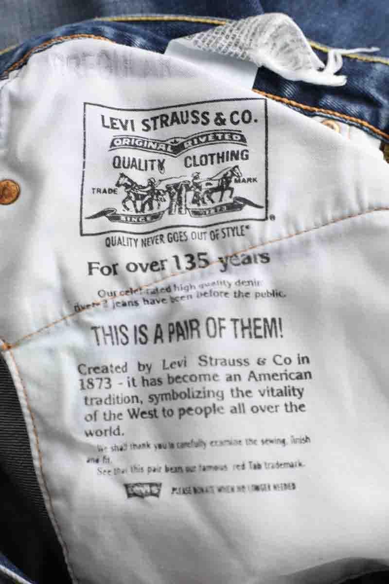 Cotton straight jeans LEVI'S - Seconde main Blue