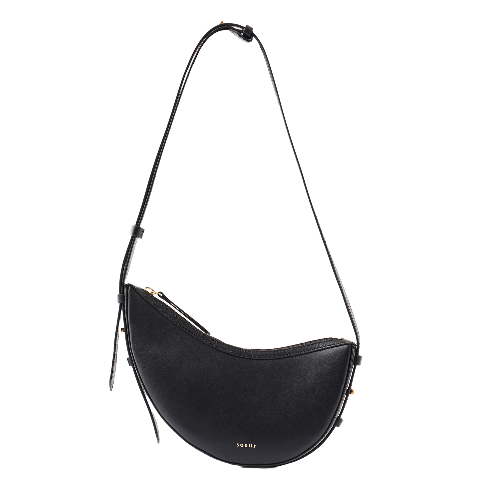 A-line leather skirt SOEUR Black