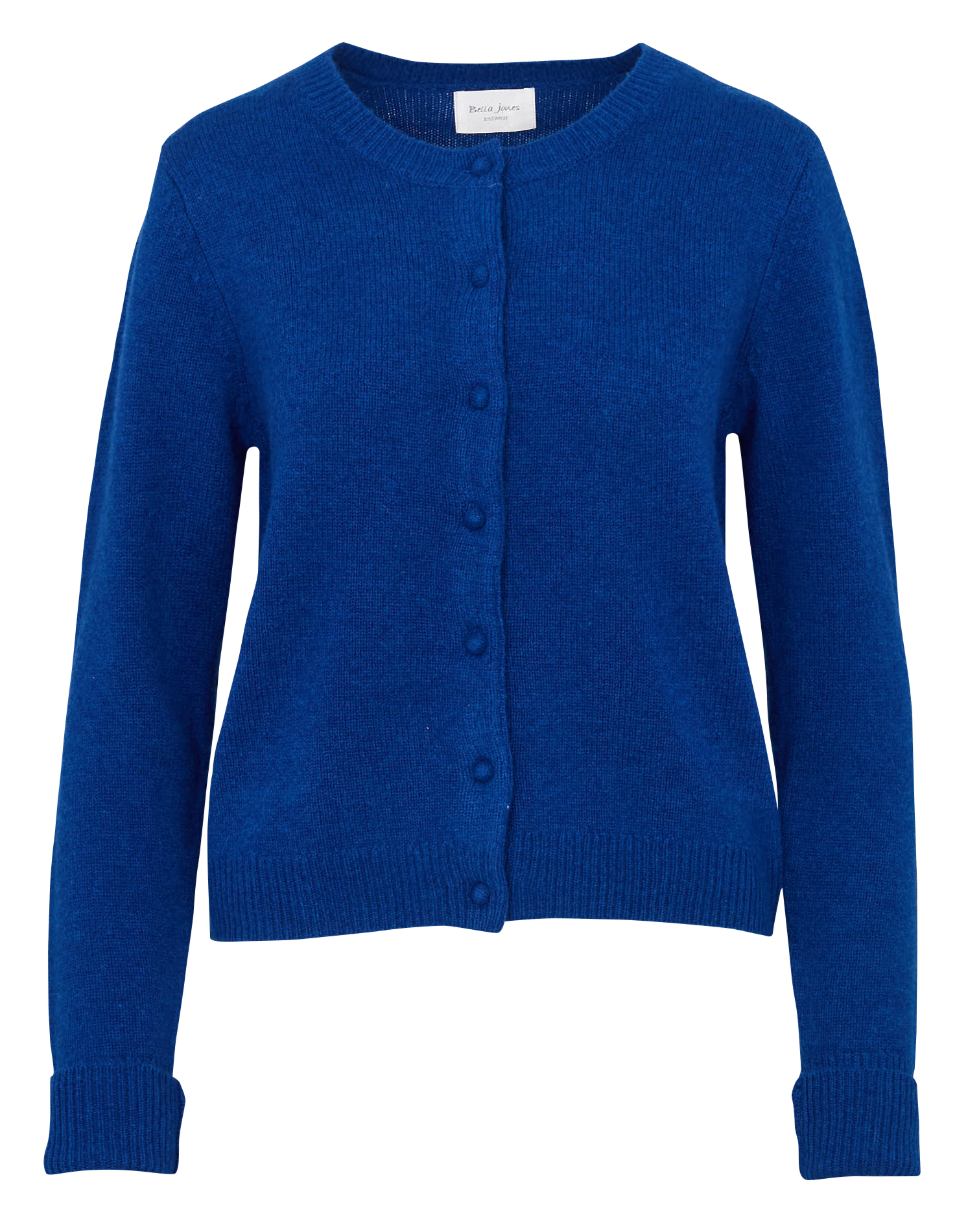 Cardigan droit en laine BELLA JONES Bleu