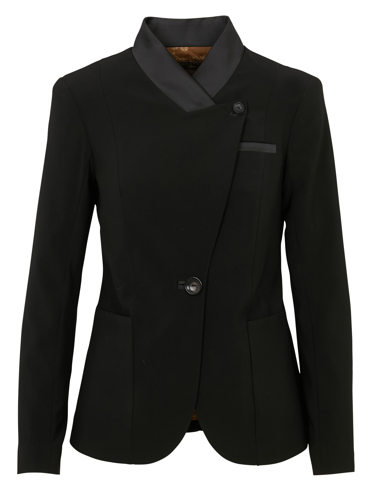 Veste tailleur cintrée asymétrique COTELAC Noir