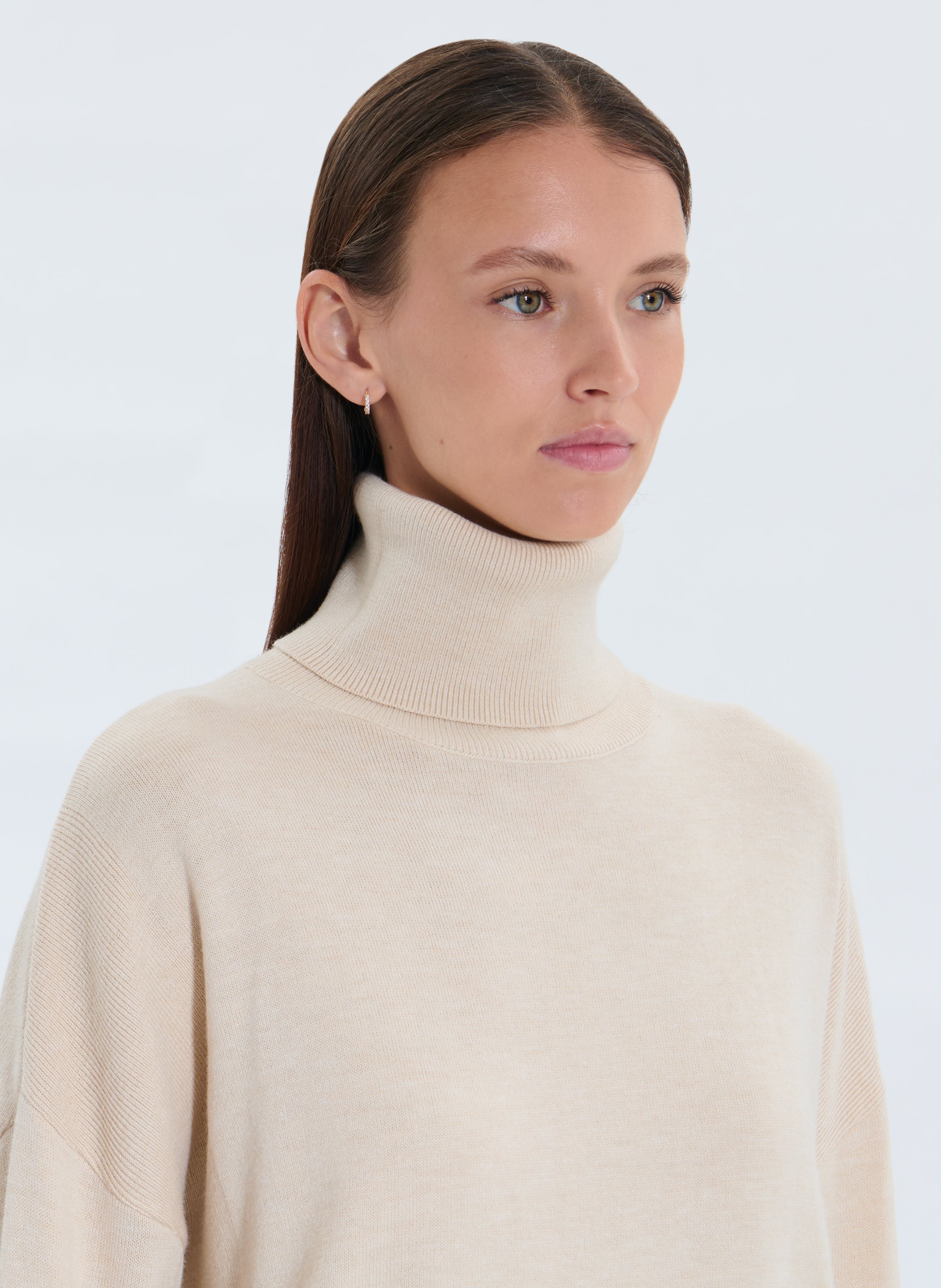 Elena high-neck sweater ZAPA Beige