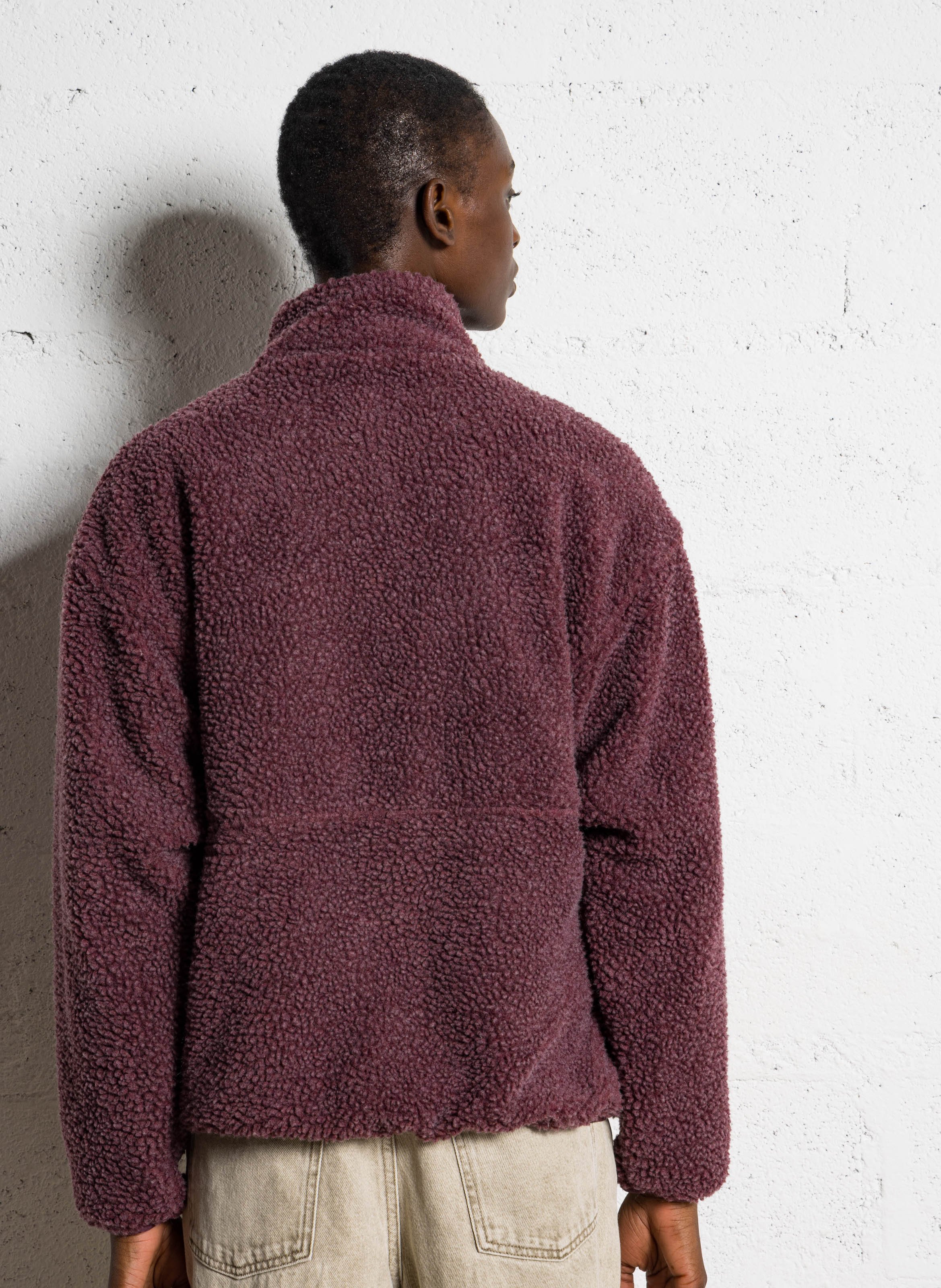 Fleecejacke mit Reißverschluss AMERICAN VINTAGE Rot