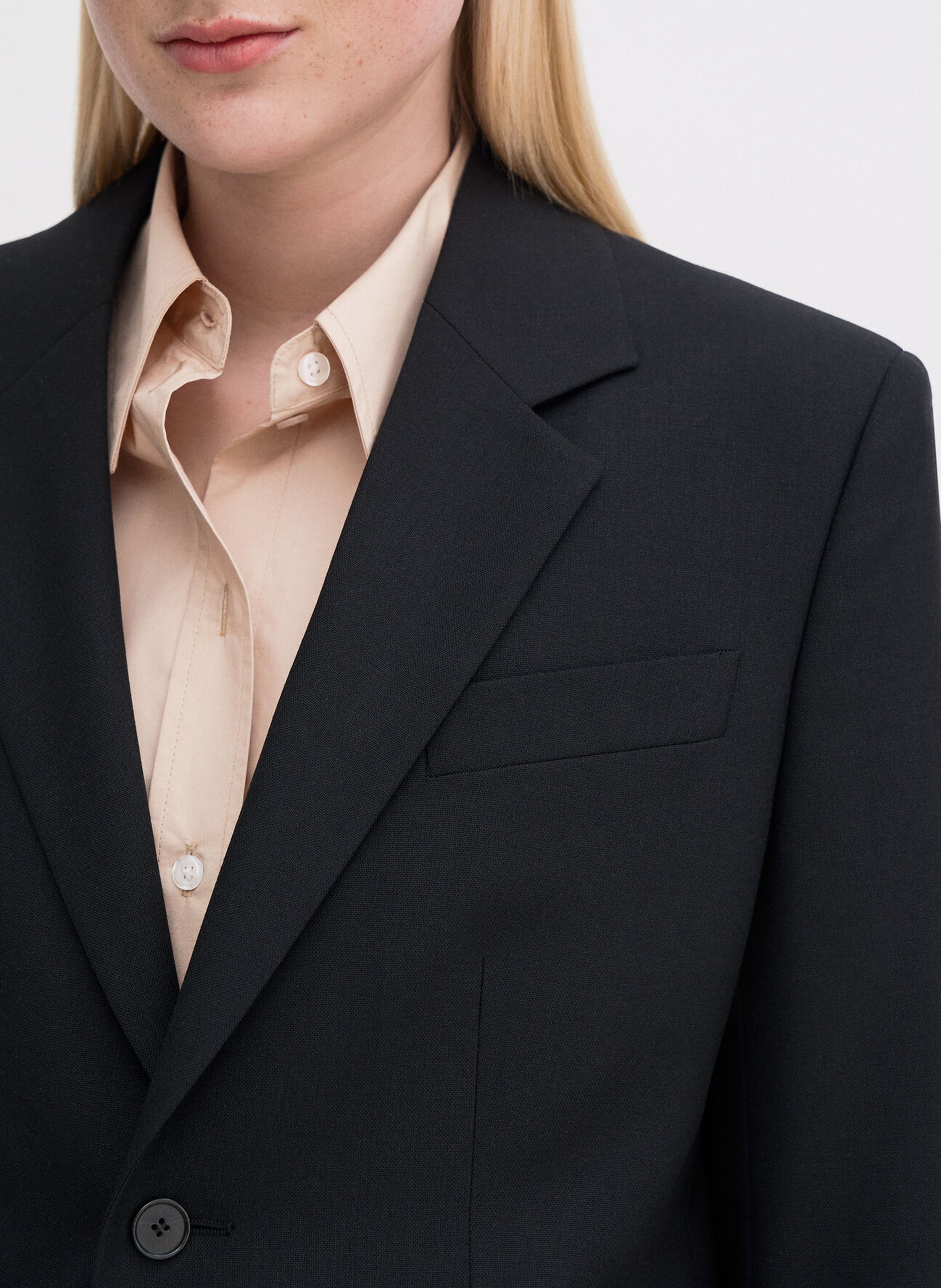 Veste de tailleur en laine mélangée FILIPPA K Noir