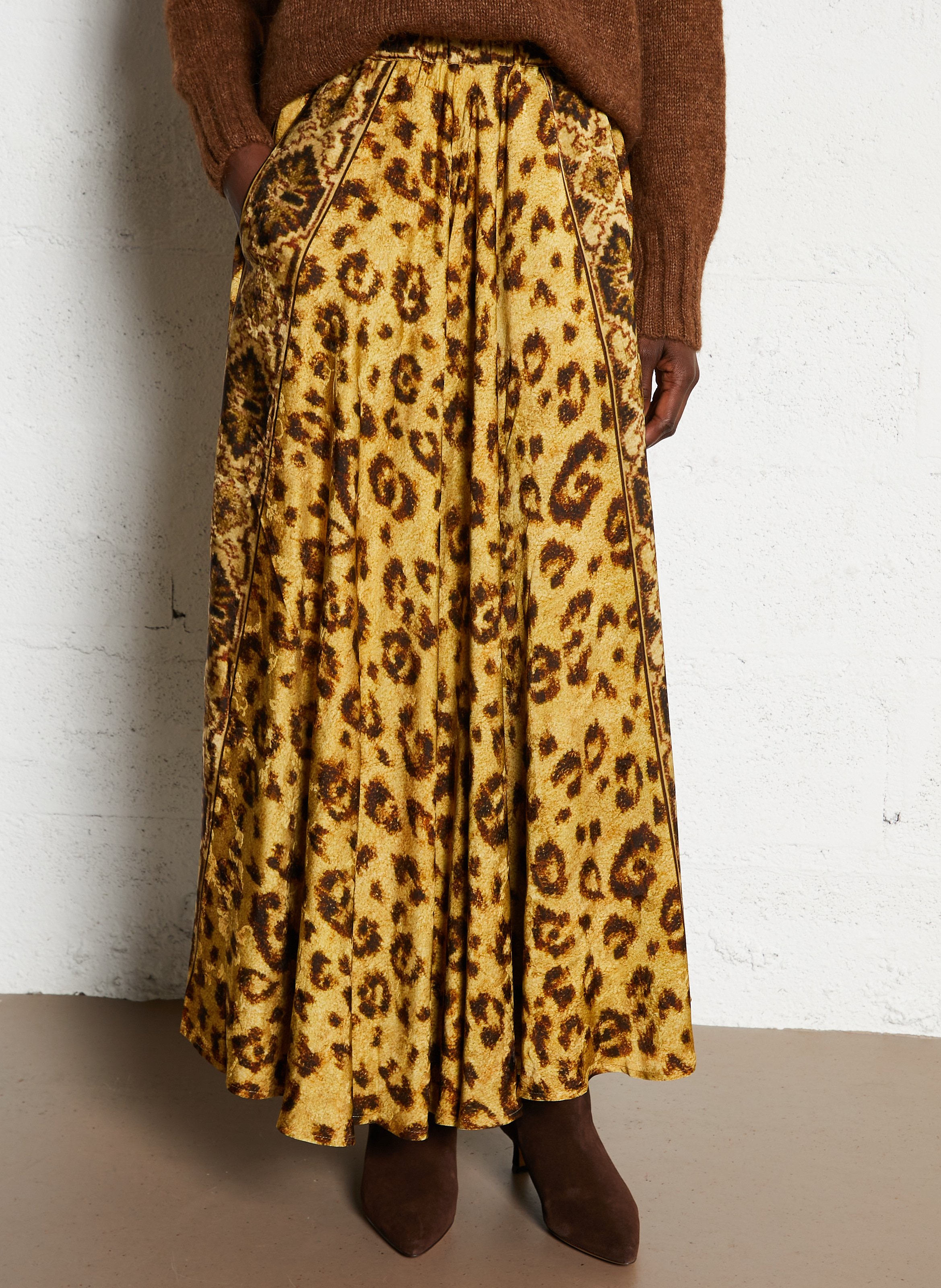 Long a-line skirt Leopard Mes Demoiselles - Women LINO