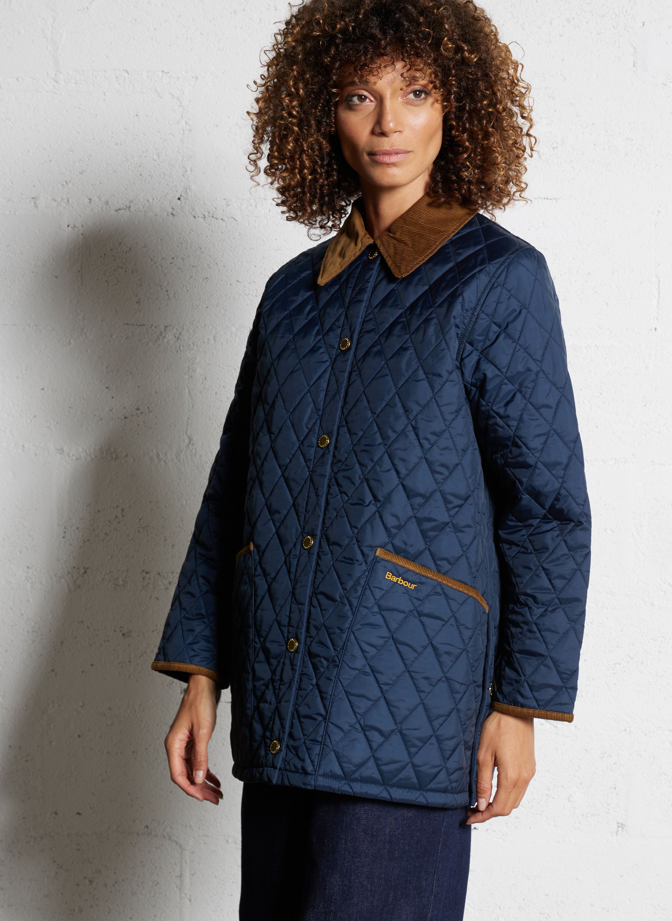 Blouson matelassé col classique  BARBOUR Bleu