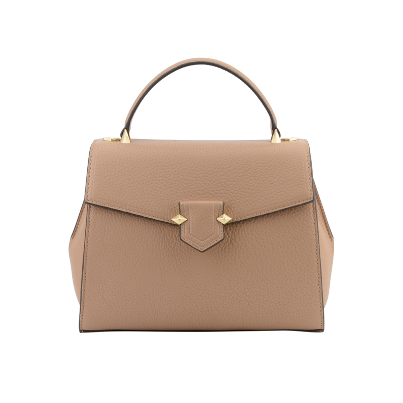 Handbag - cowhide leather POURCHET Brown