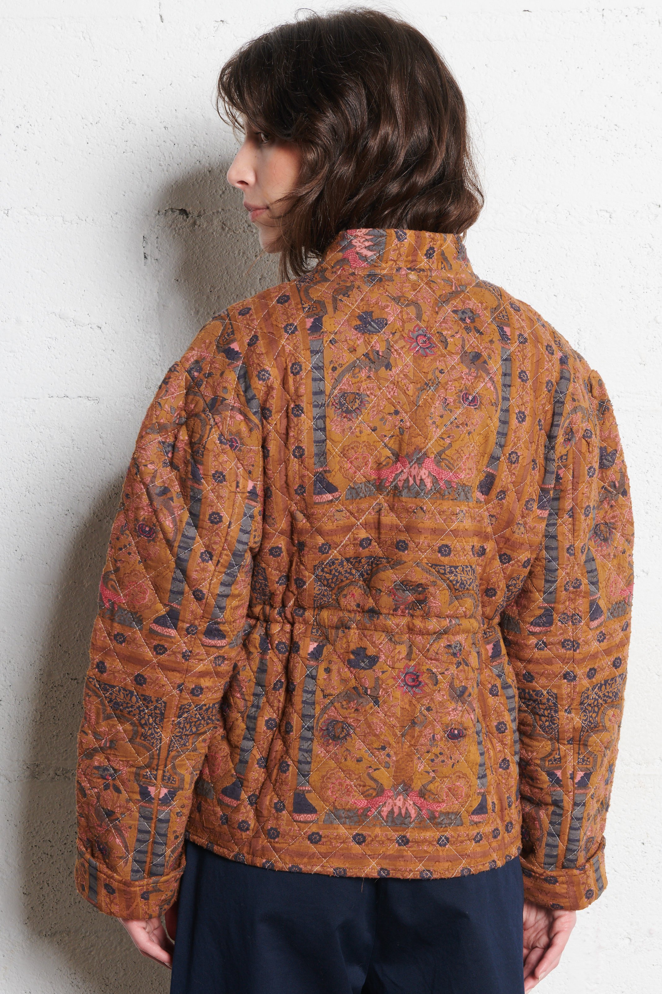 Veste ample imprimée en coton ANTIK BATIK Marron