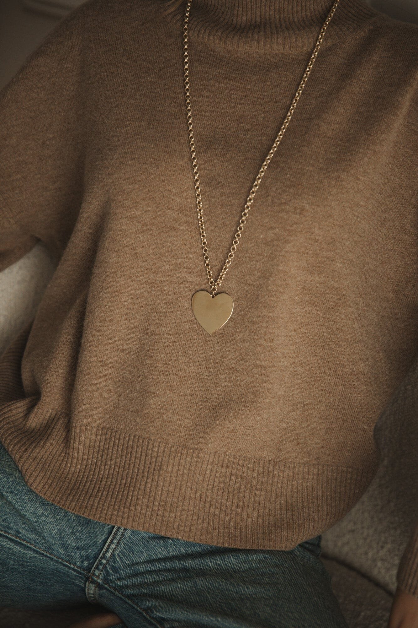 Silver plated heart pendant MONSIEUR SIMONE Golden