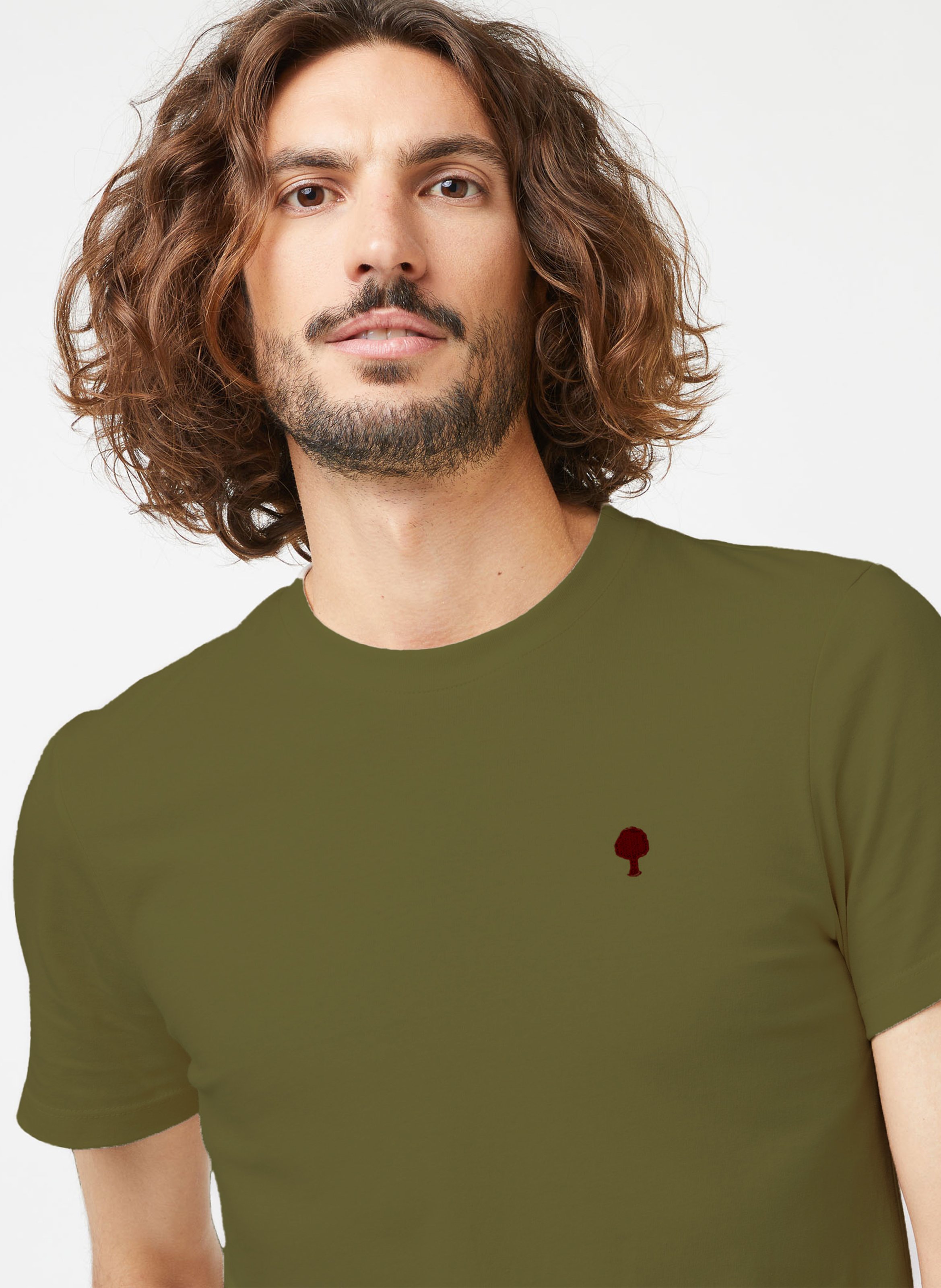 Gerade geschnittenes T-Shirt aus Baumwoll-Mix FAGUO Grun