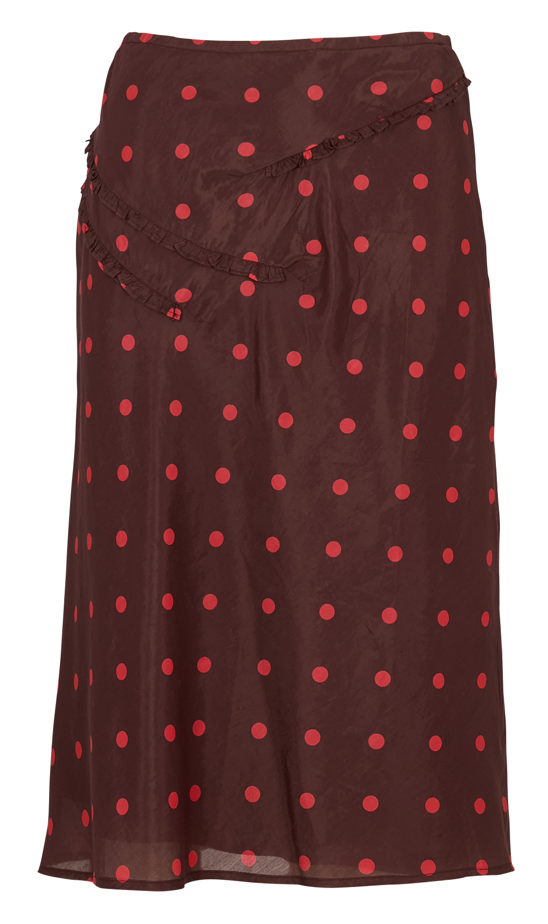 Flared spotted midi skirt DAMSON MADDER Red