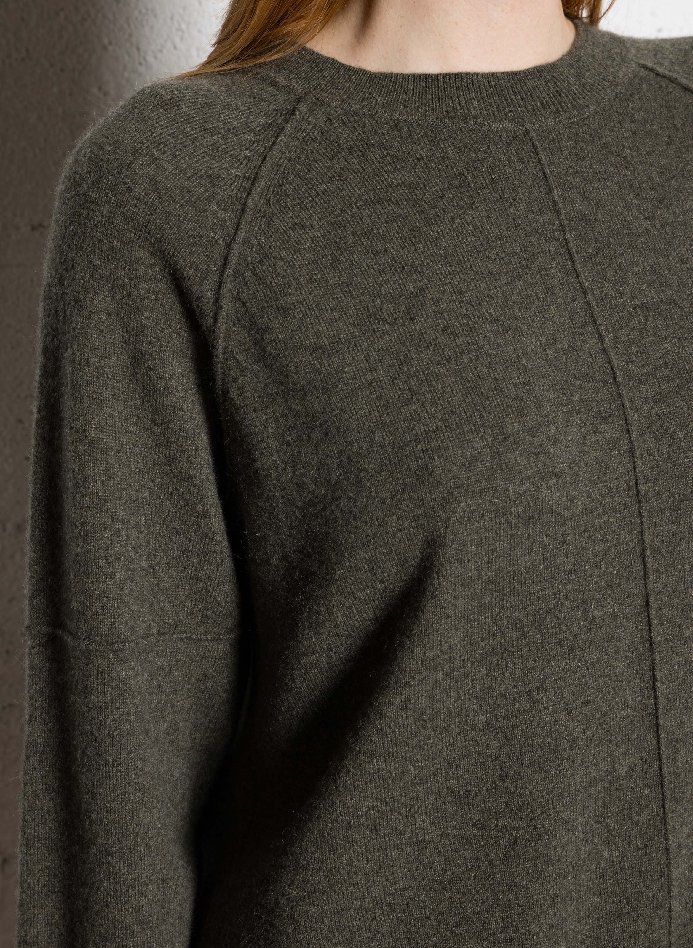 Belted cashmere sweater MAISON 123 Khaki