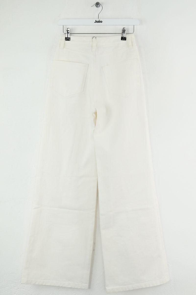 Straight cotton-blend pants SEZANE - Seconde main White