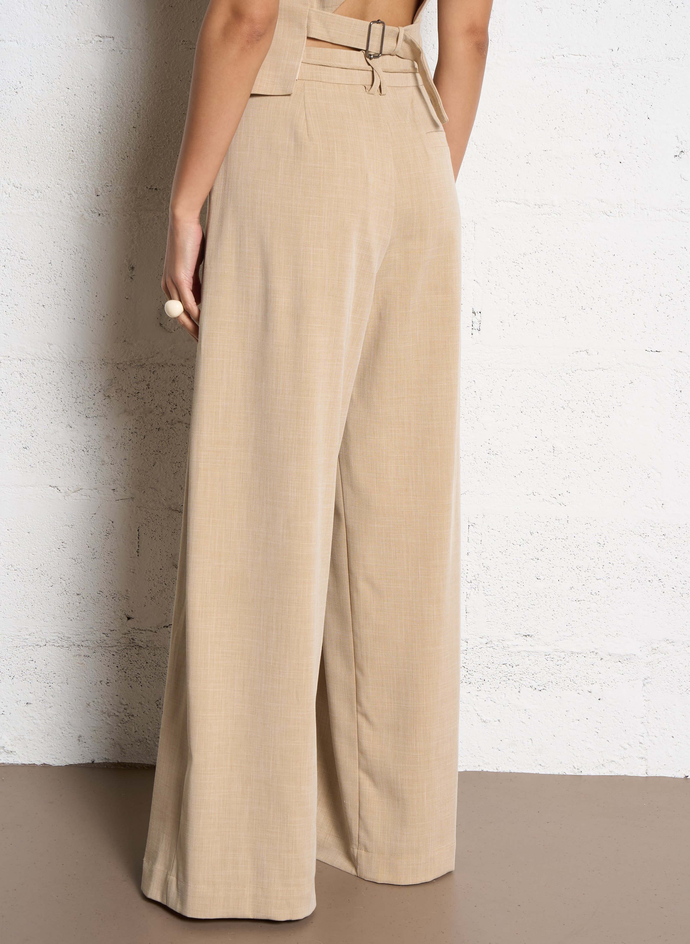Pantalon large SUNCOO Beige