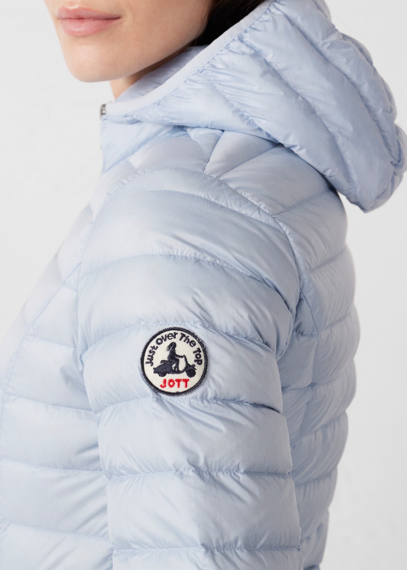 Lightweight hooded puffer jacket Cloe JOTT Blue