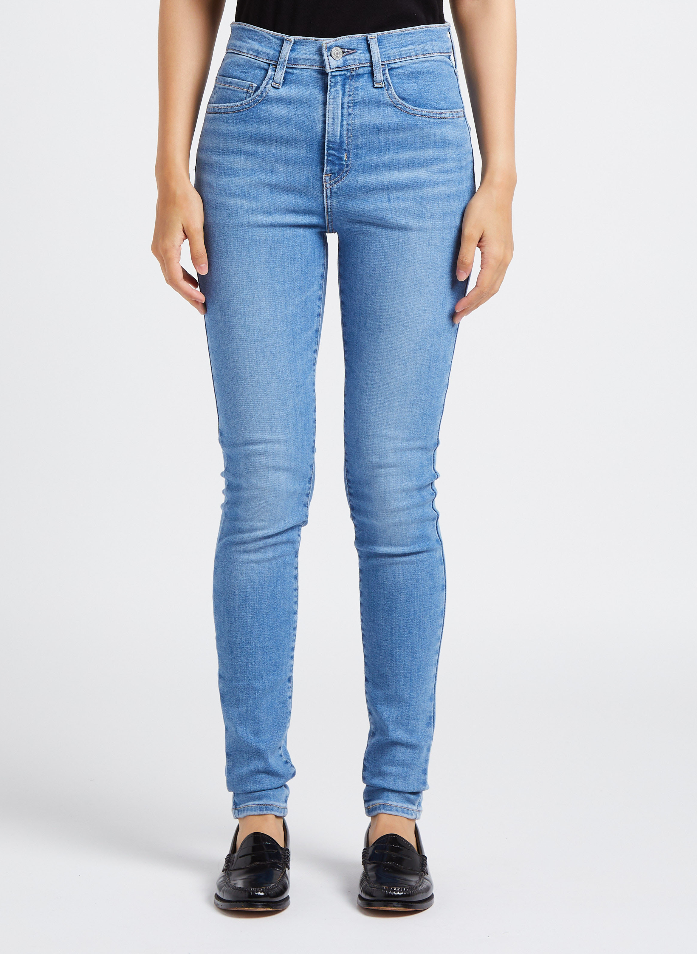 Skinny jeans van stretchkatoen met hoge taille LEVI'S Jeans verschoten