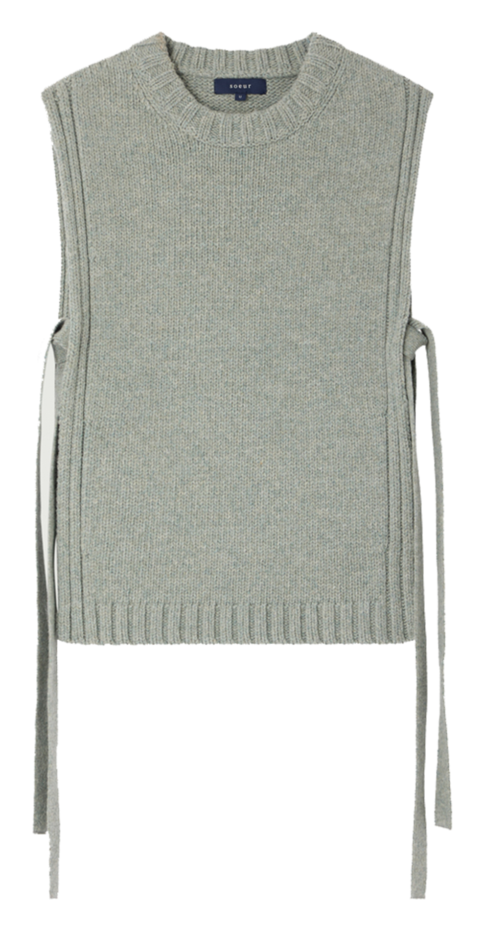 Plastron col rond en laine SOEUR Bleu