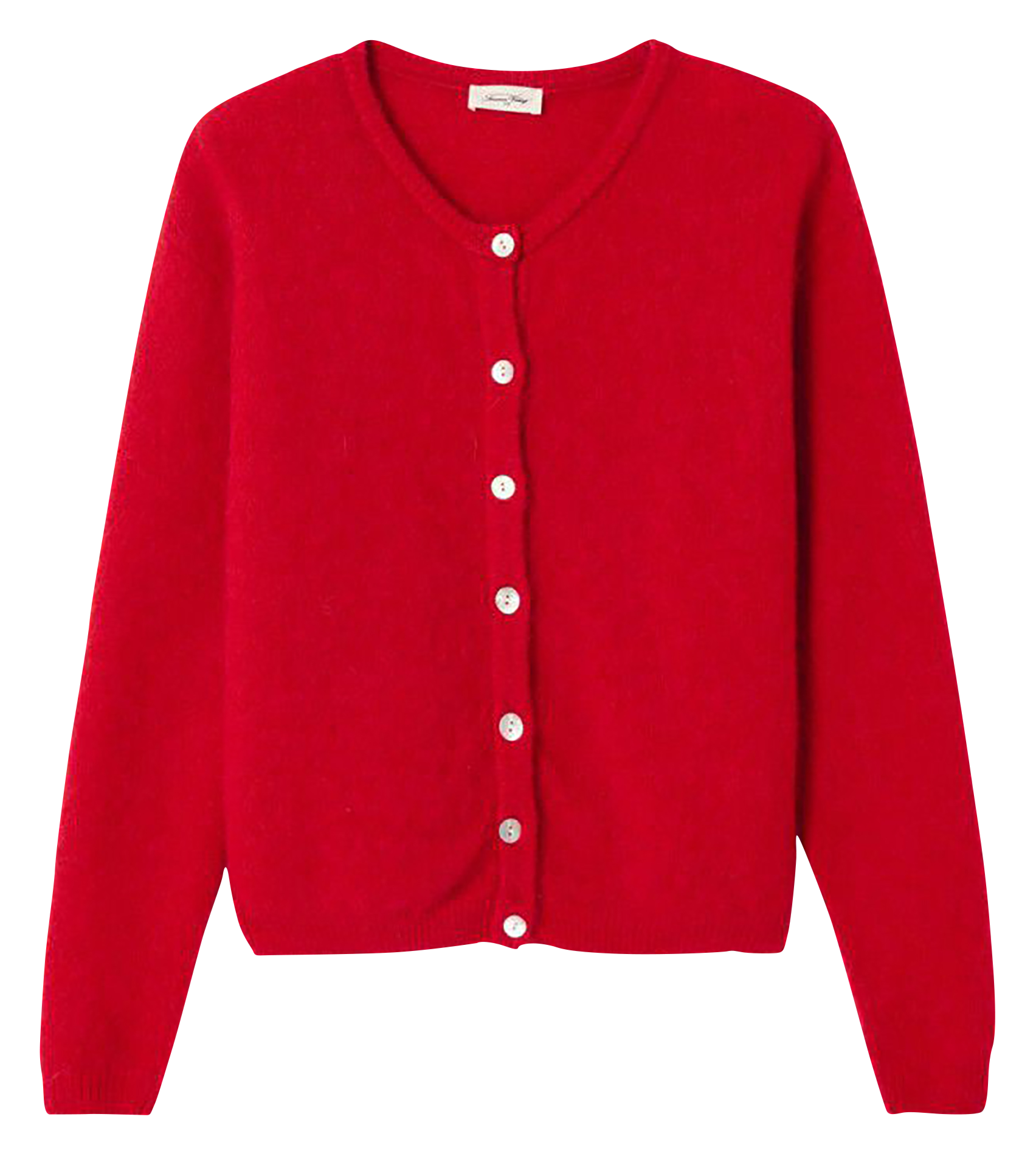 Weit geschnittene Strickjacke aus Wollmix AMERICAN VINTAGE Rot