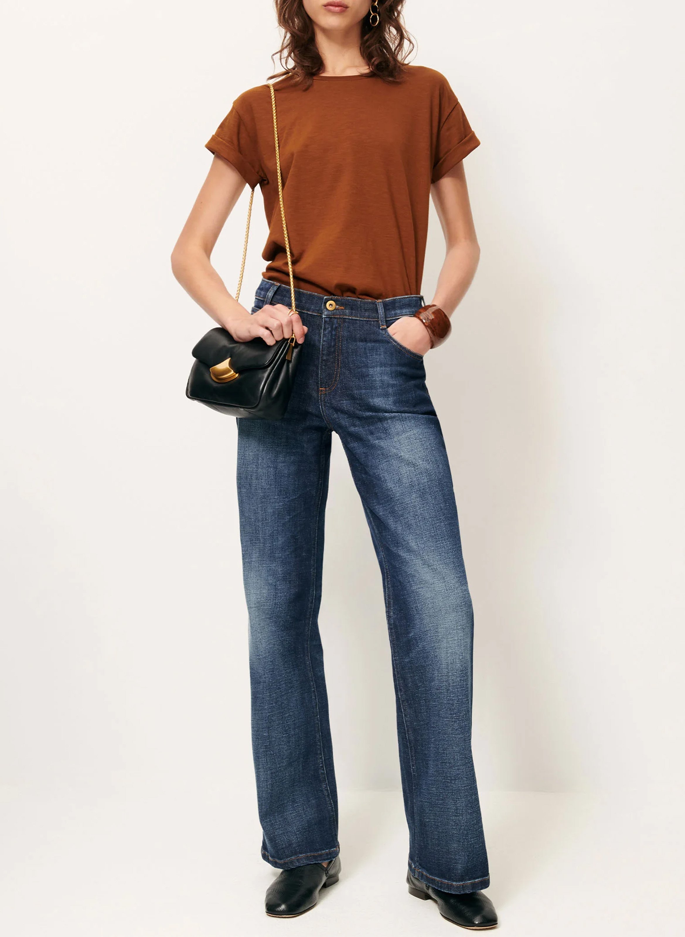 Jacksonville - T-Shirt mit Rundhalsausschnitt aus Baumwoll-Mix SESSUN Braun