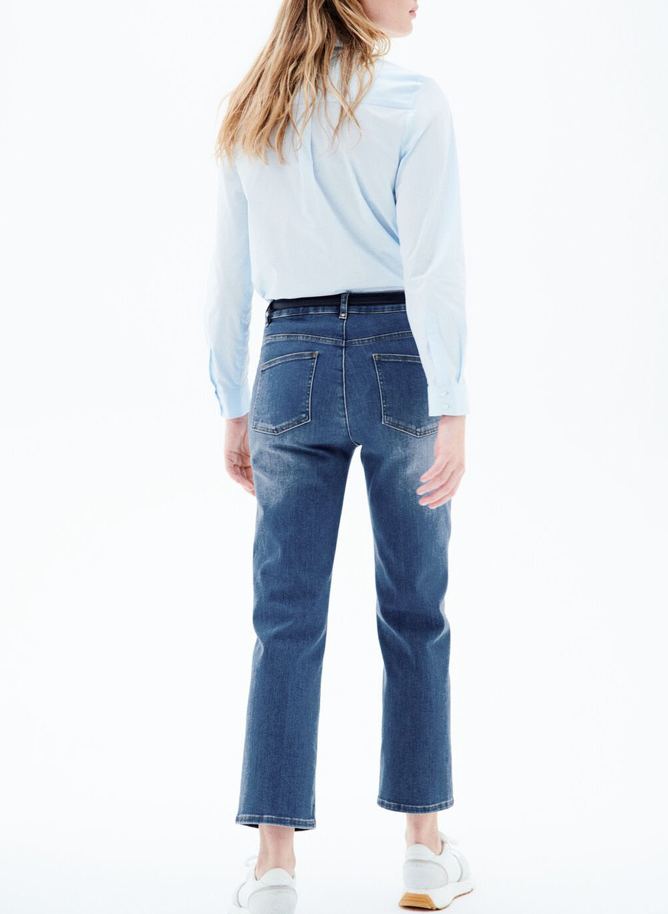 Cotton-blend straight-leg jeans CAROLL Blue