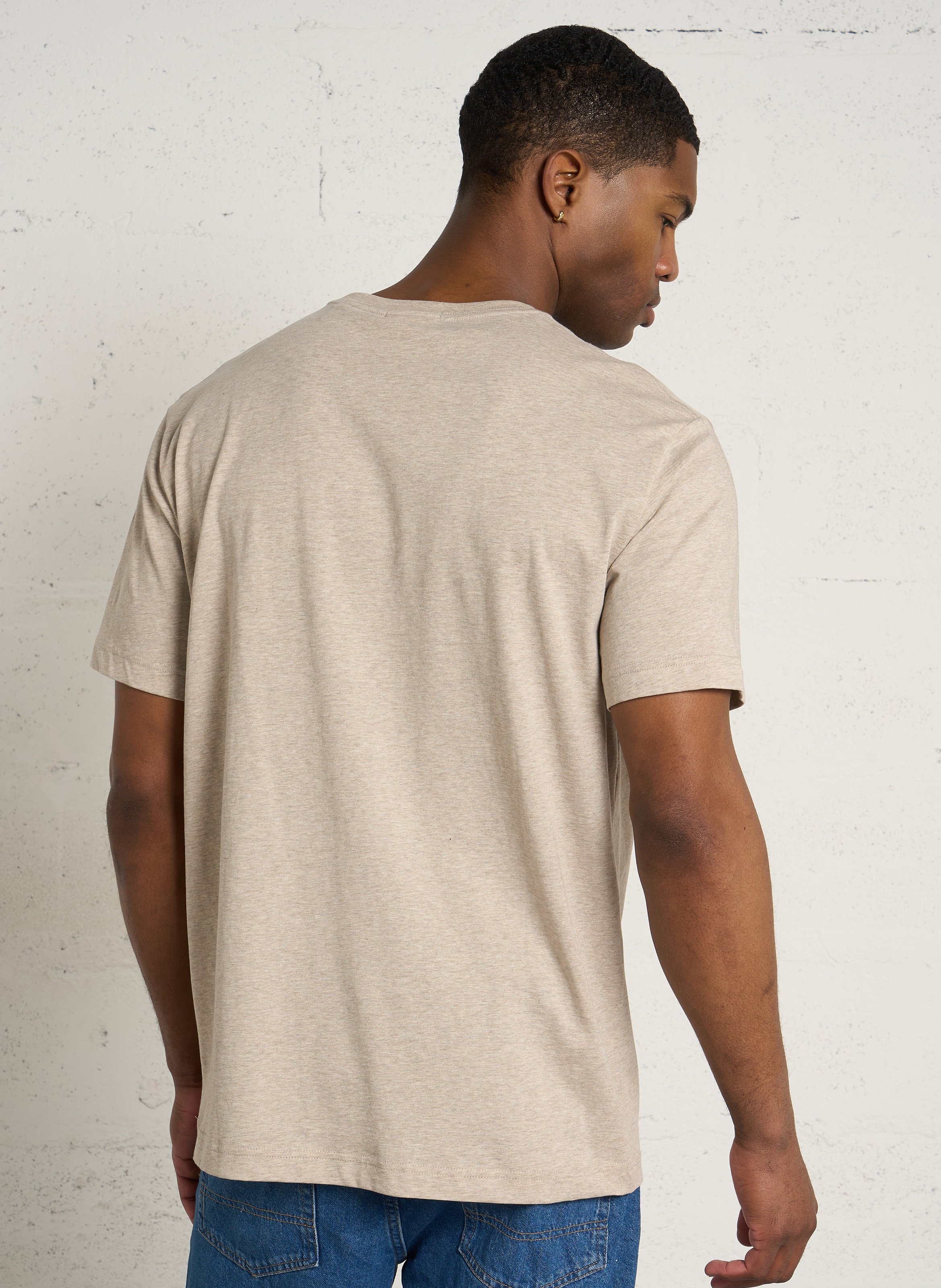 Round-neck cotton T-shirt GANT Beige
