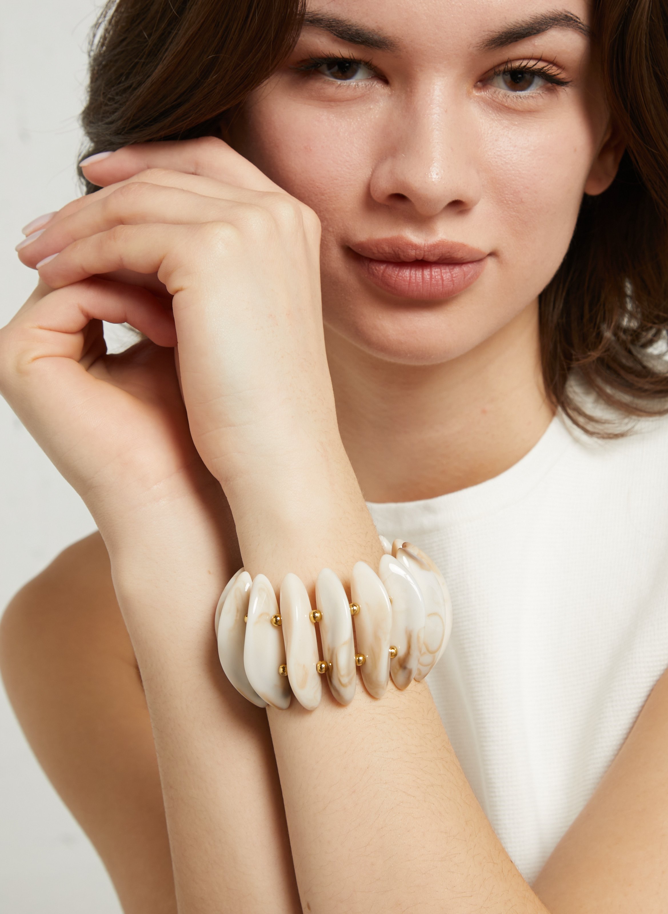 Resin bracelet AU PRINTEMPS PARIS Beige