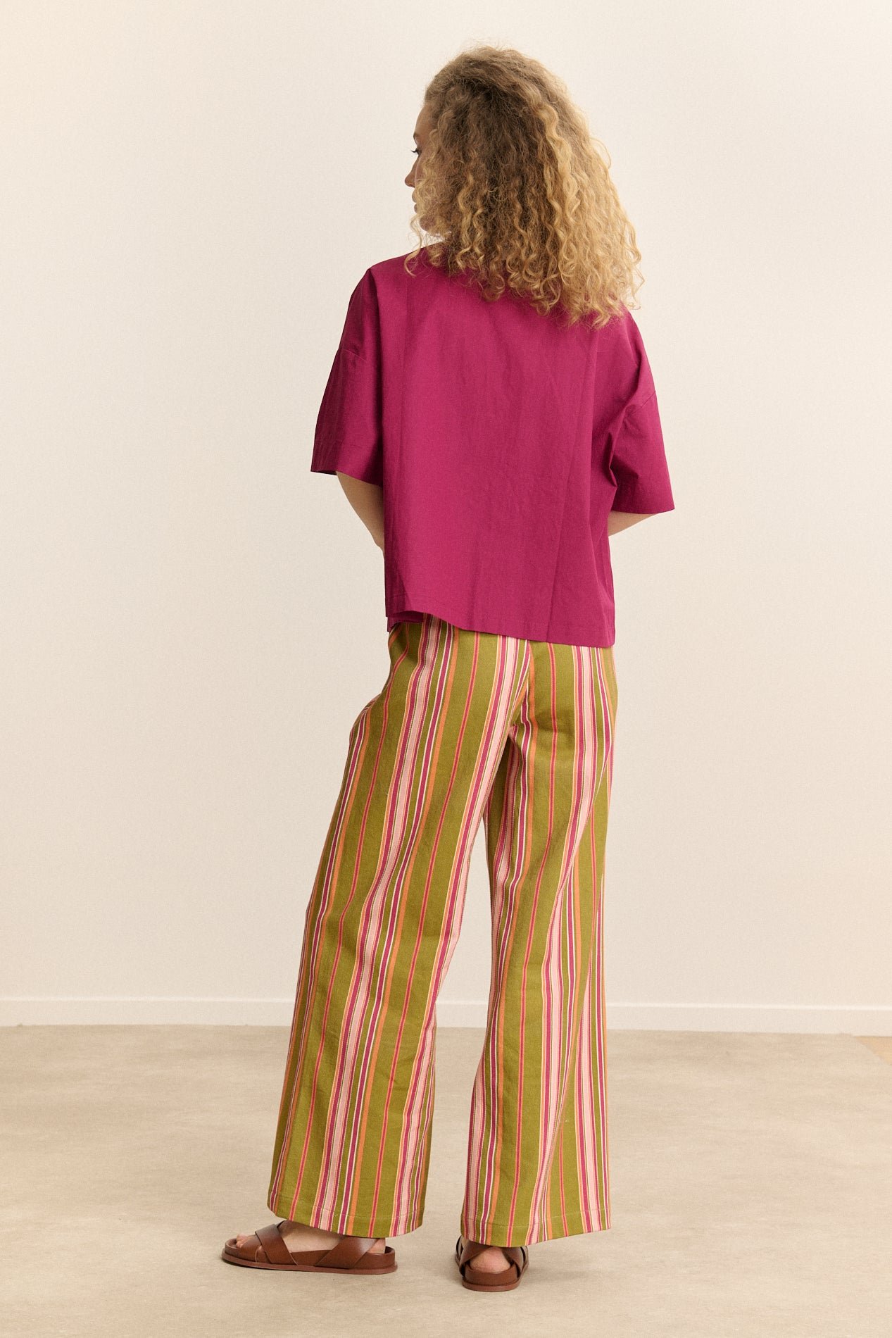 Short-sleeved poplin shirt GARANCE PARIS Purple