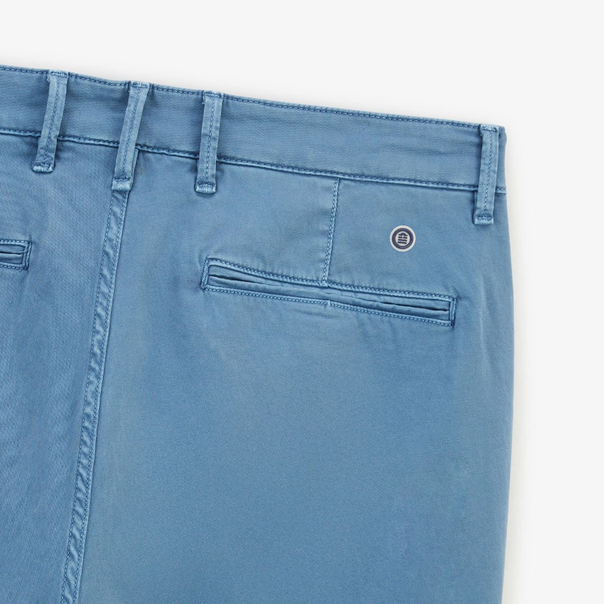Straight cut Bermuda shorts in stretch cotton SERGE BLANCO Blue