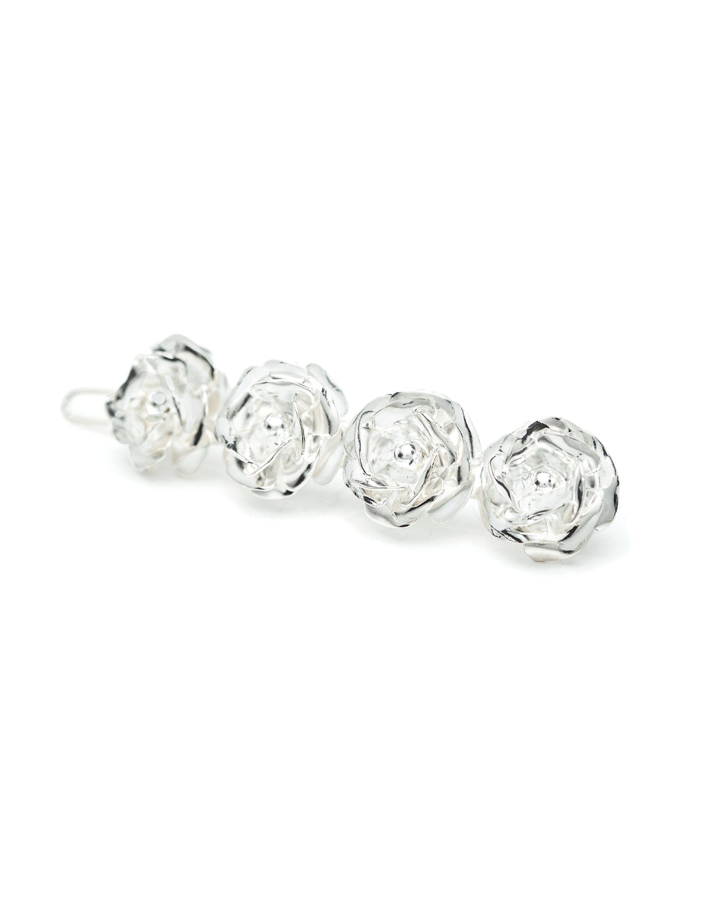 Mini silver-plated flower hair clip MONSIEUR SIMONE