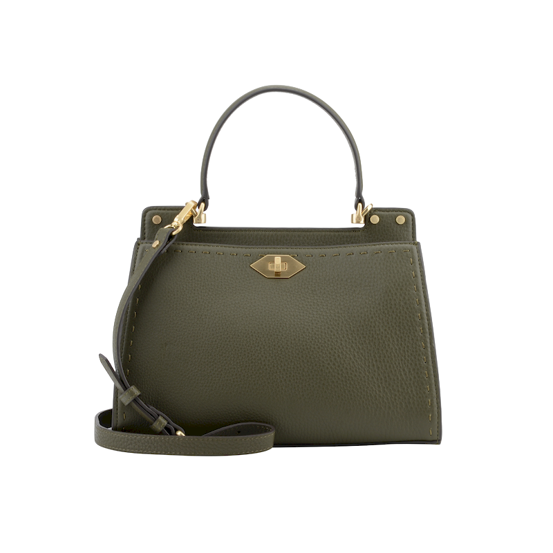 Handbag in calfskin Khaki