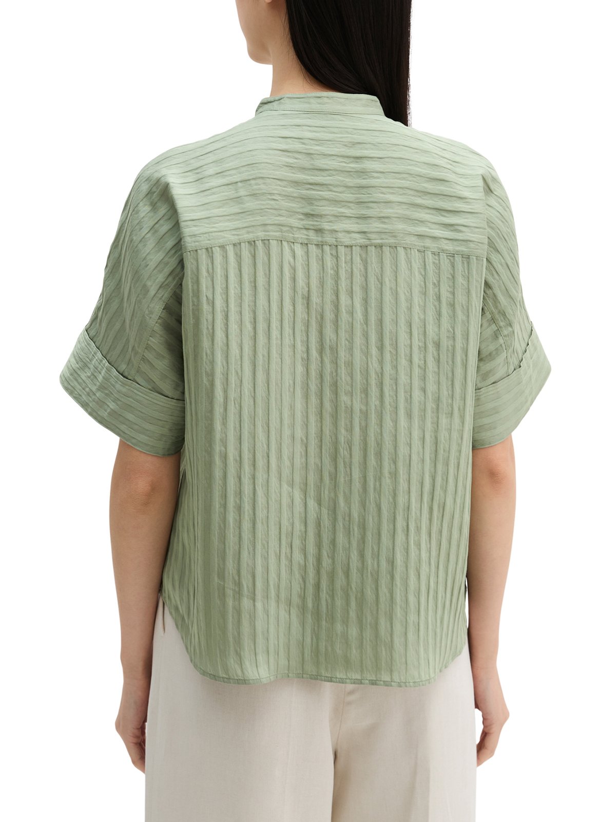 Bluse mit Mao-Kragen MARC O'POLO Grun