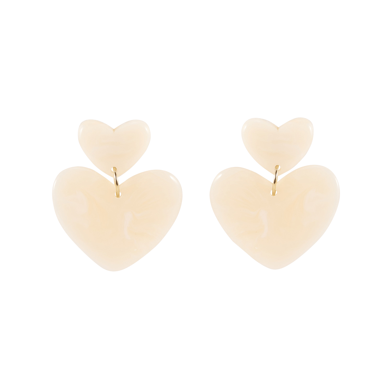 Double heart earrings FEEKA