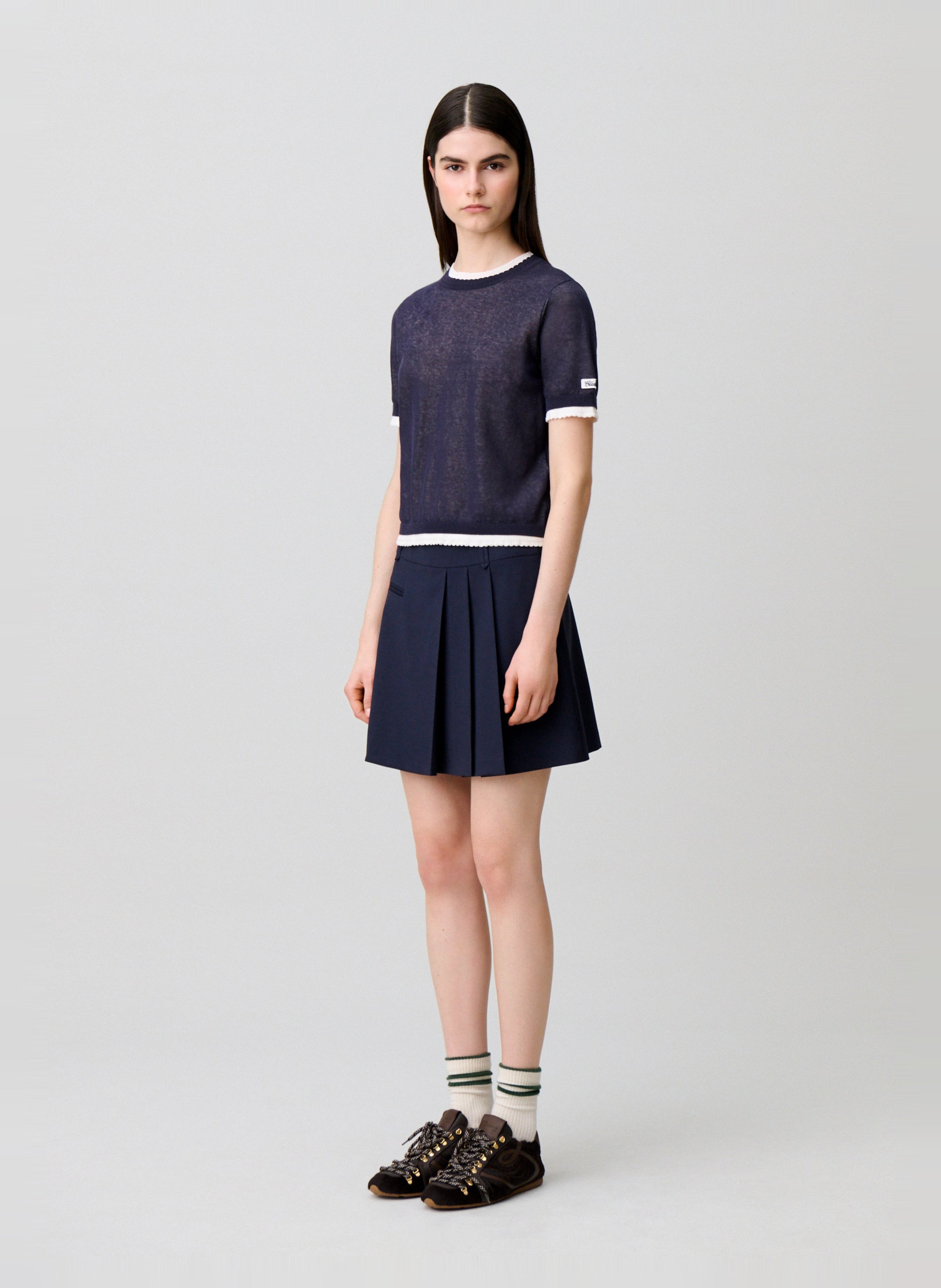 Rechte trui | katoenblend CLAUDIE PIERLOT Zwart