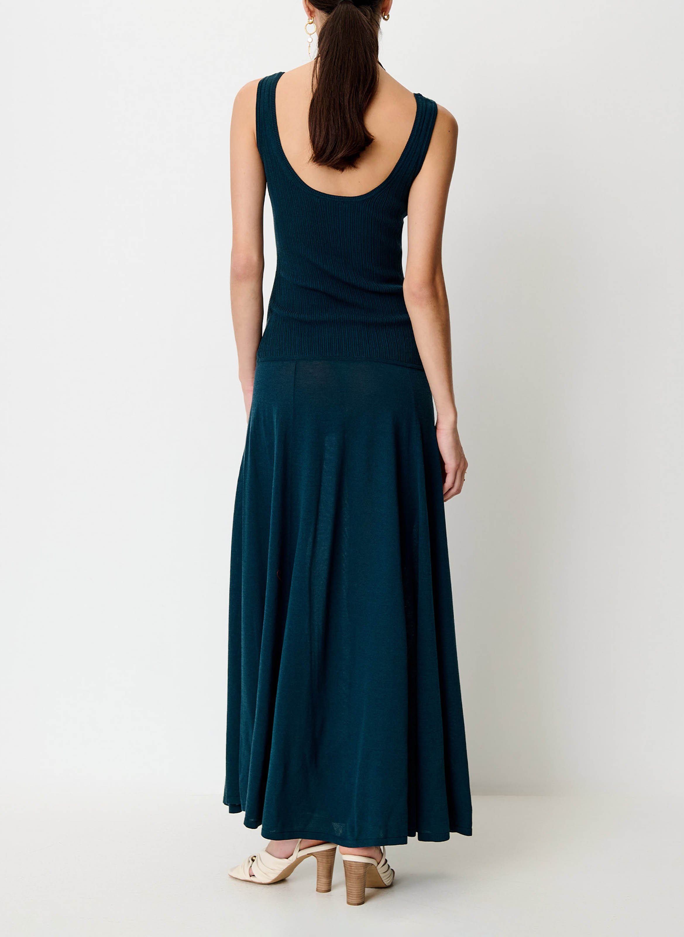 Long tank top two-tone dress SESSUN Blue