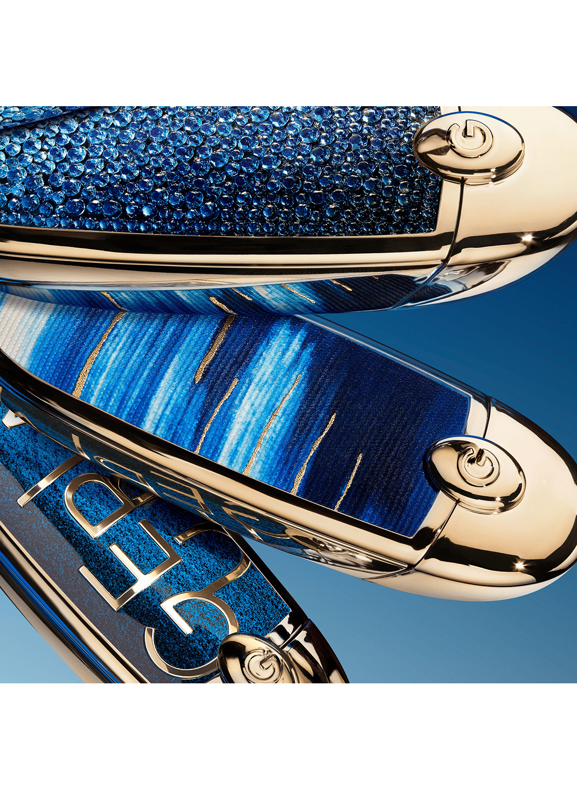 Rouge G - L’Heure BleueL’écrin bijou double miroir - Édition LimitéeLe rouge à lèvres soin personnalisable GUERLAIN Bleu rêverie