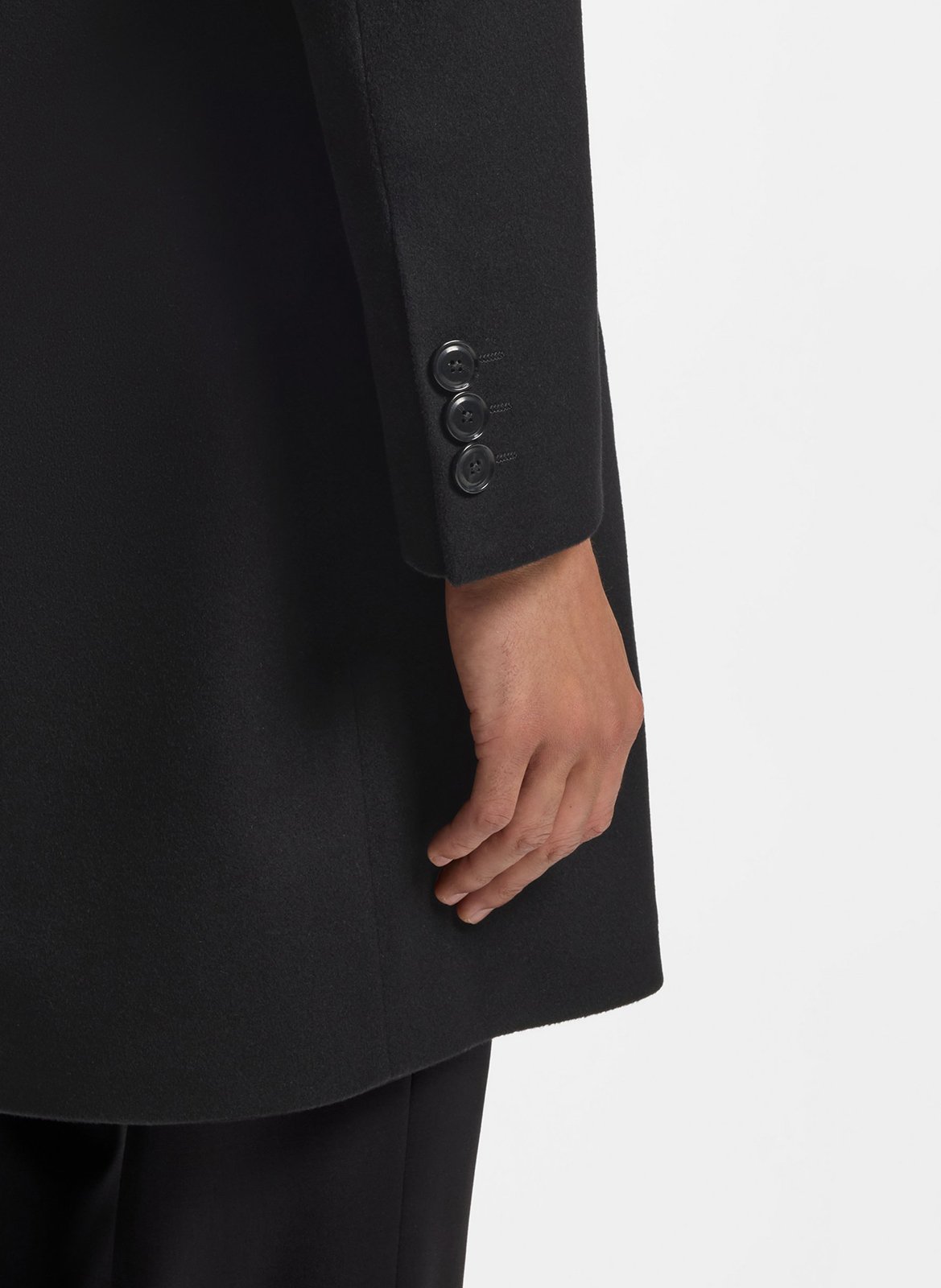 Straight coat with tailored collar in blended recycled wool BOSS Black