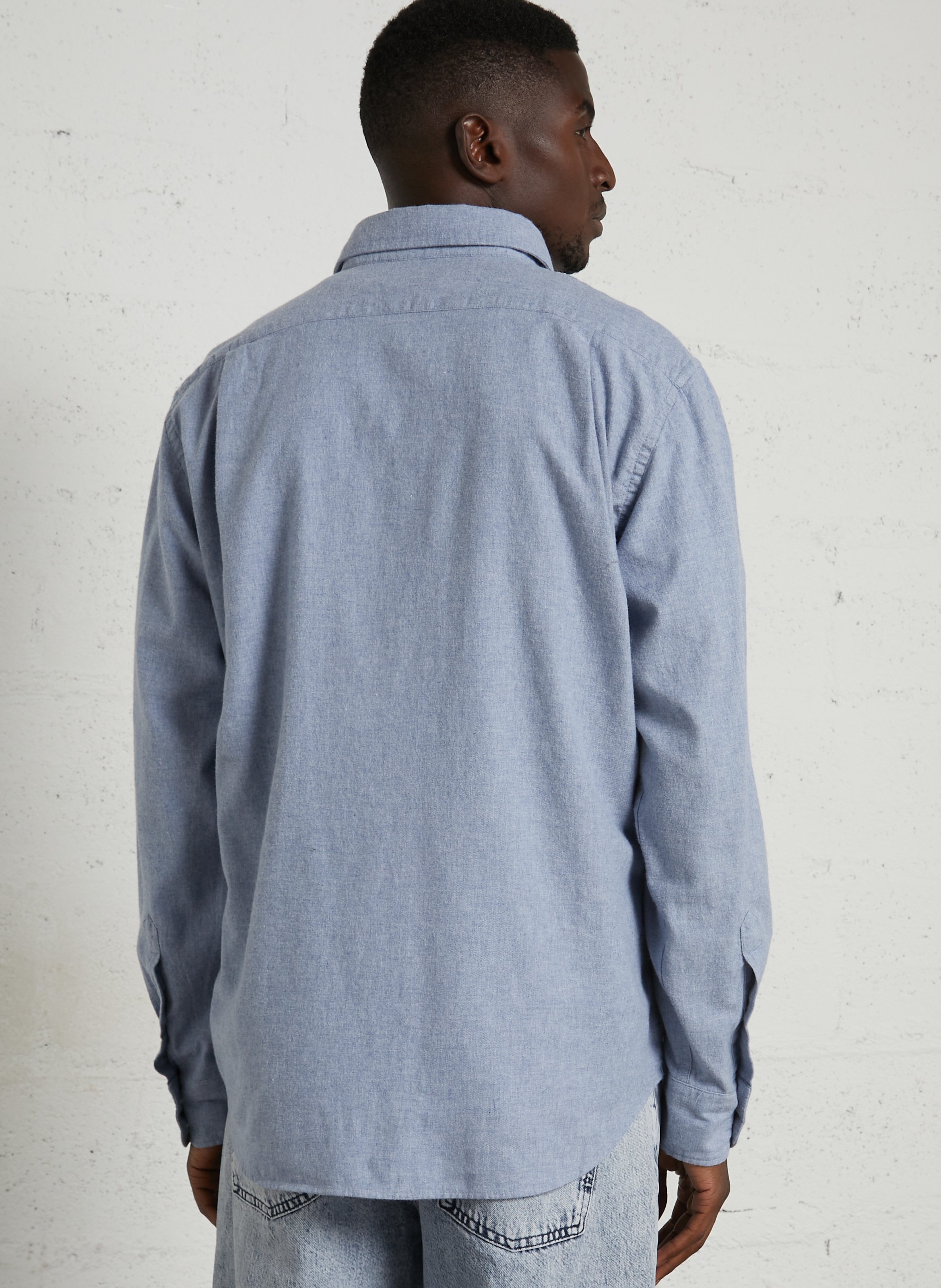 Chemise col classique en coton HARTFORD Bleu