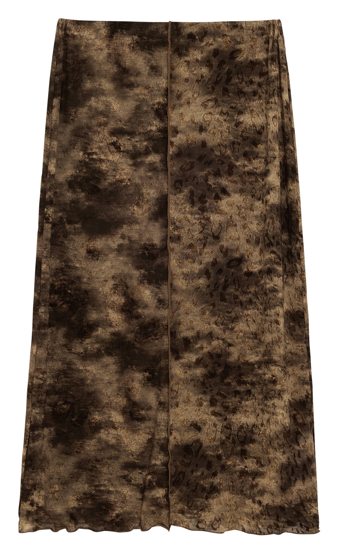 Halflange, rechte rok met print DESIGUAL Zwart