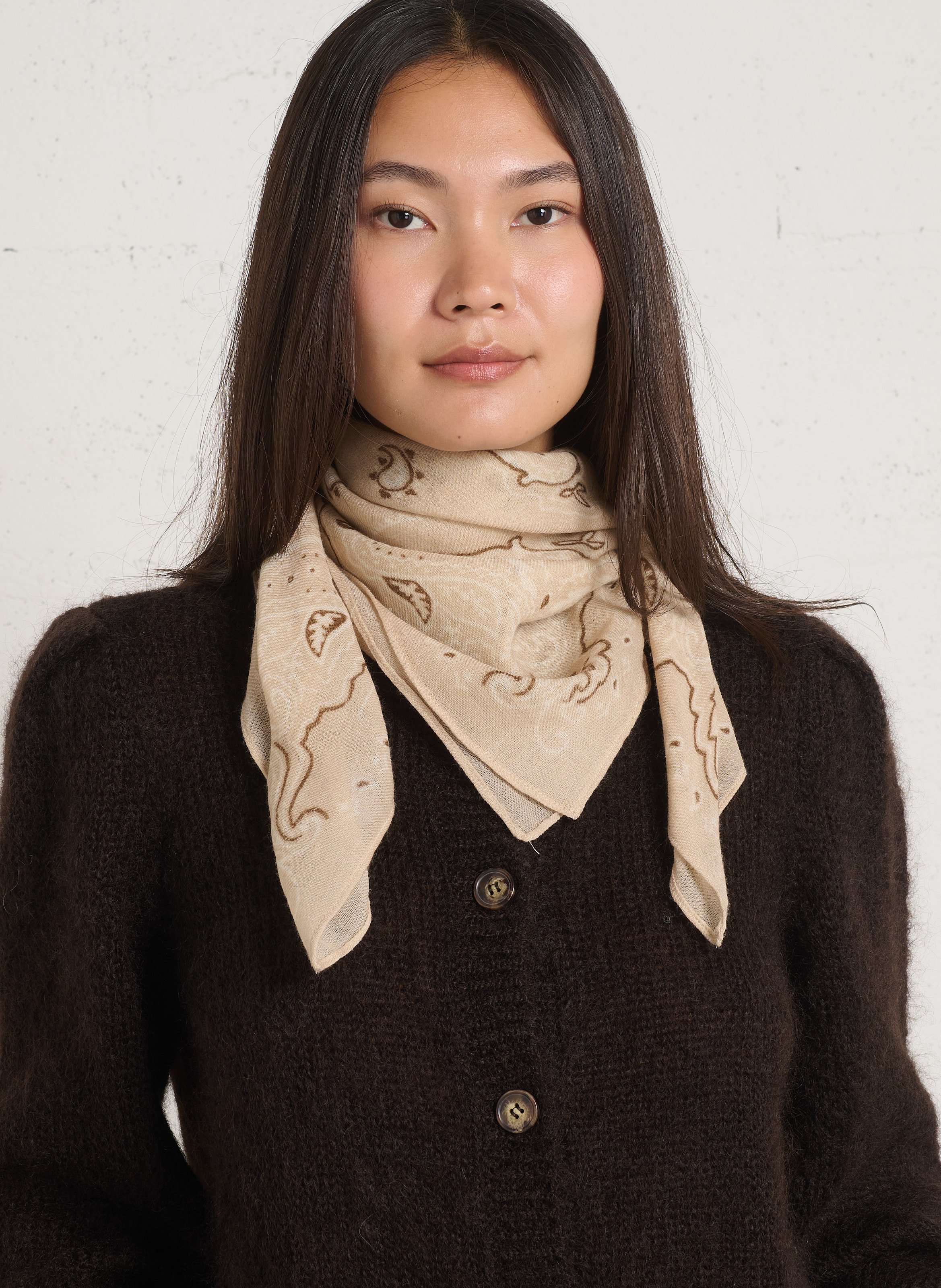 Printed wool scarf HARTFORD