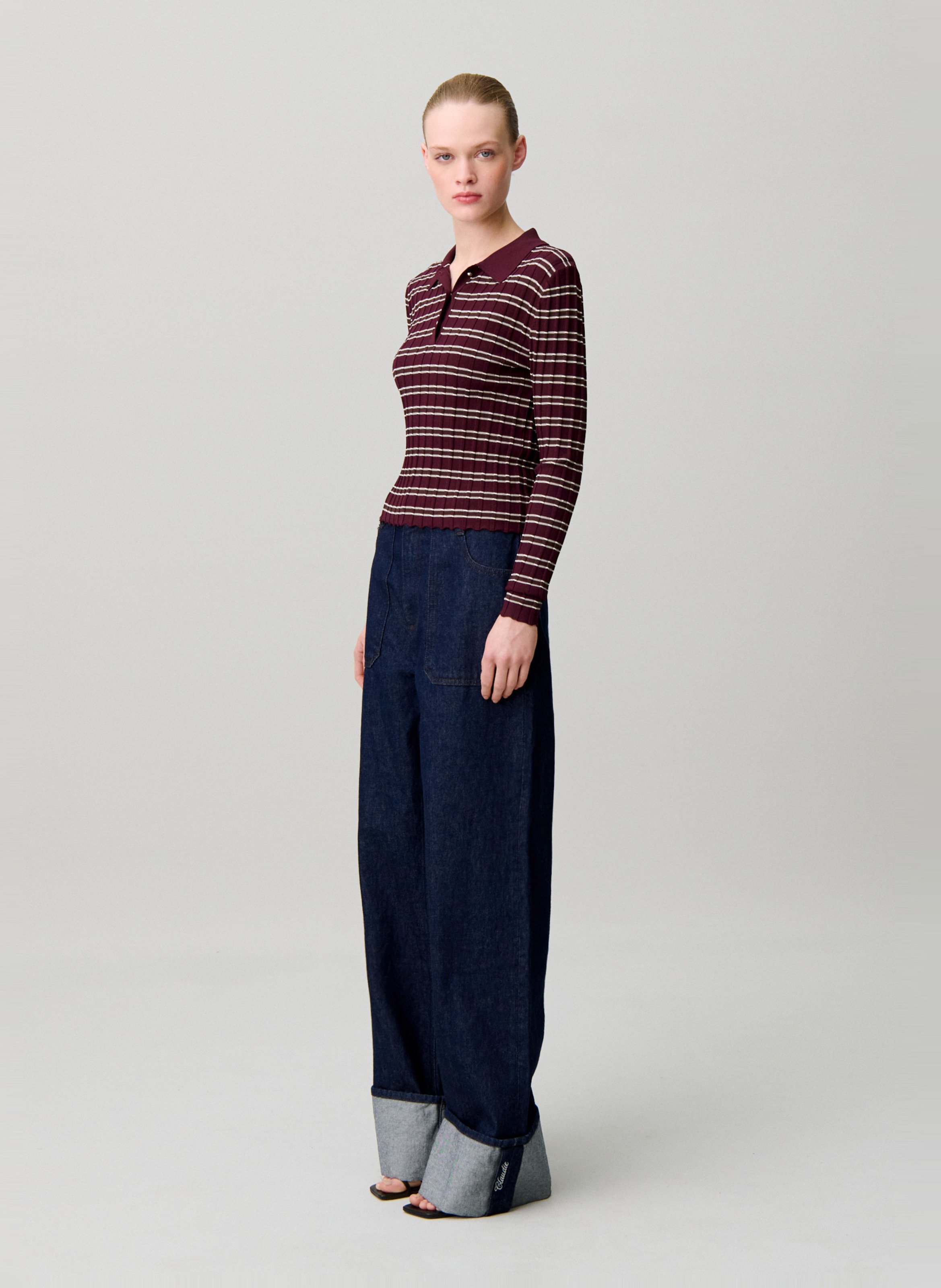 Pull col polo CLAUDIE PIERLOT Multicolore