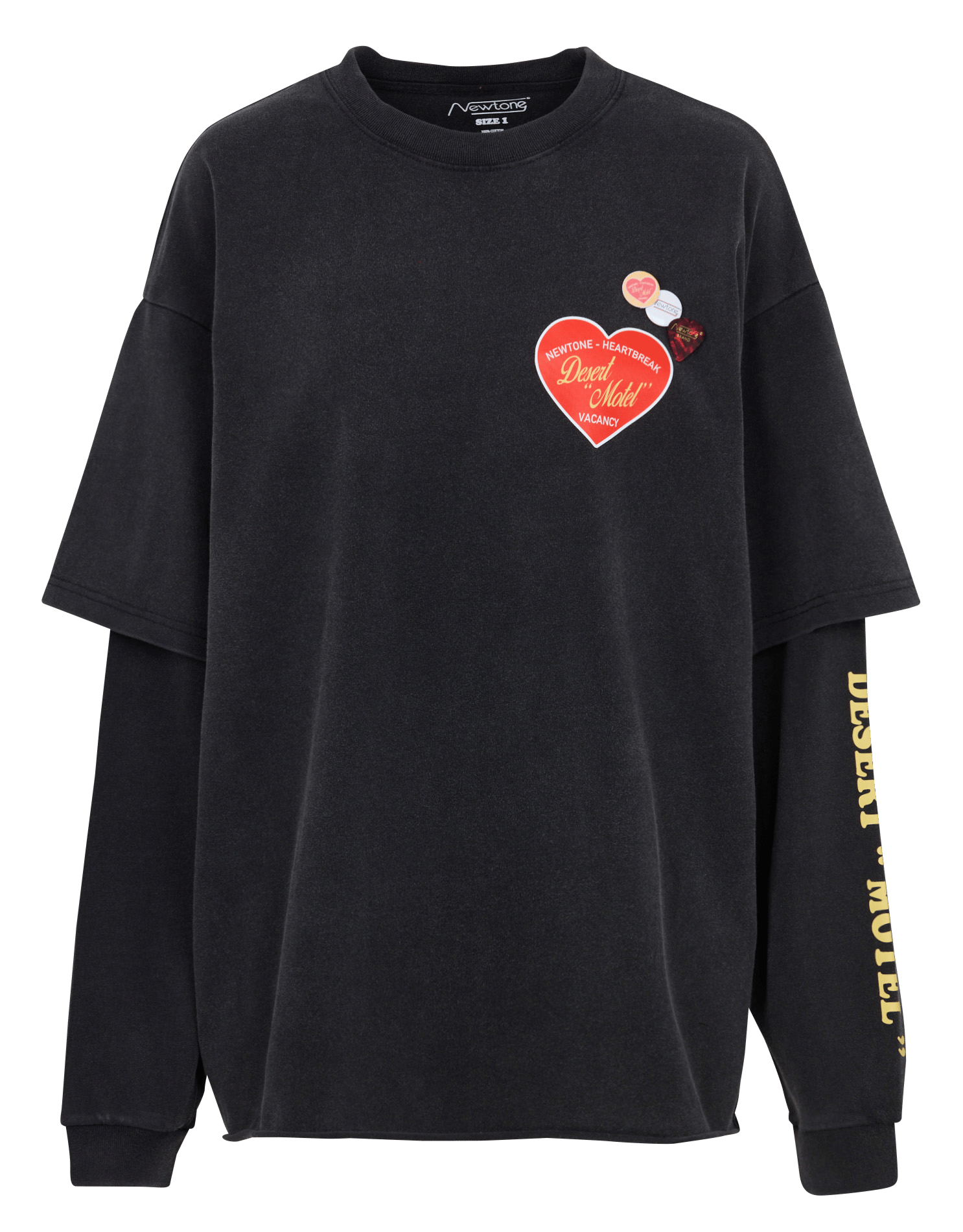 Sweat col rond en coton NEWTONE Gris