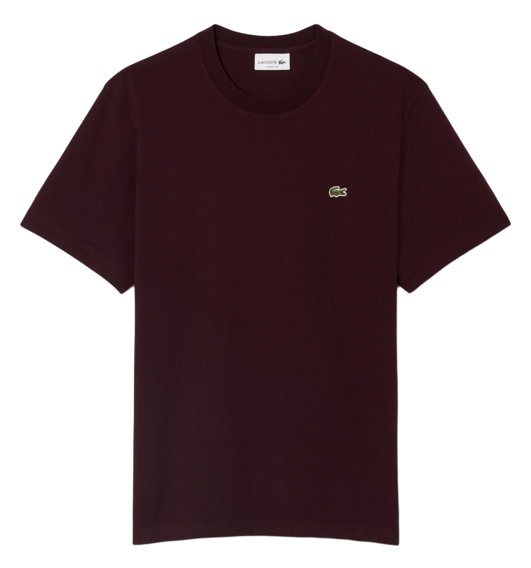 Einfarbiges T-Shirt mit Baumwolllogo LACOSTE Rot