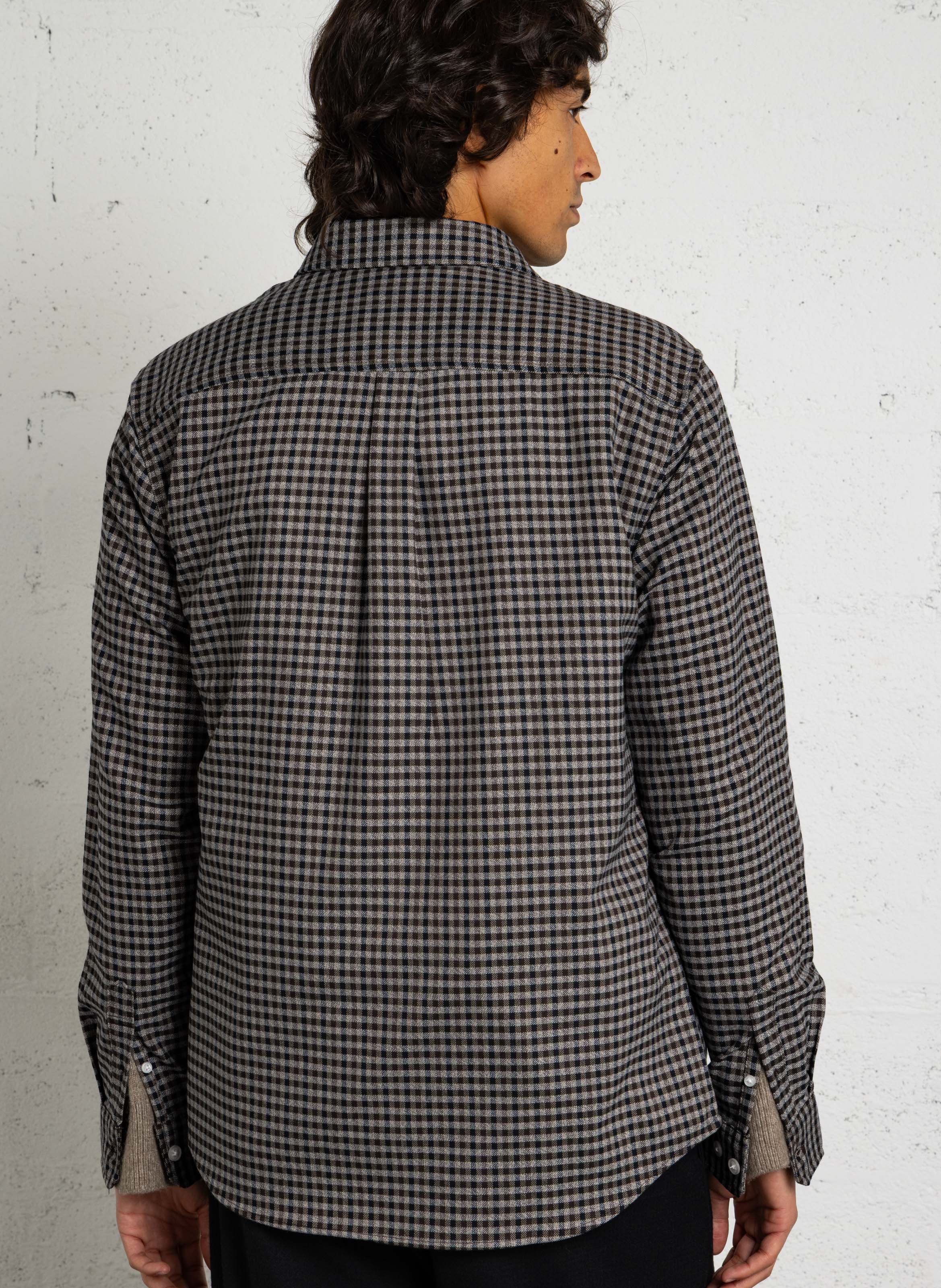Checked shirt with tailored collar CASUAL FRIDAY Beige