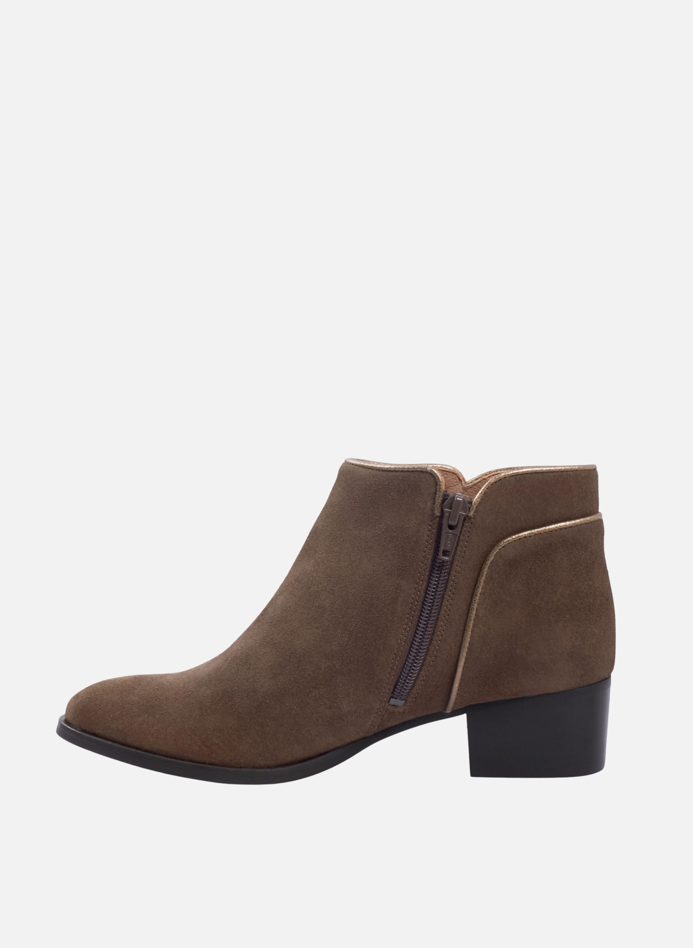 Mid-heel suede leather ankle boots JULES & JENN Multicolored